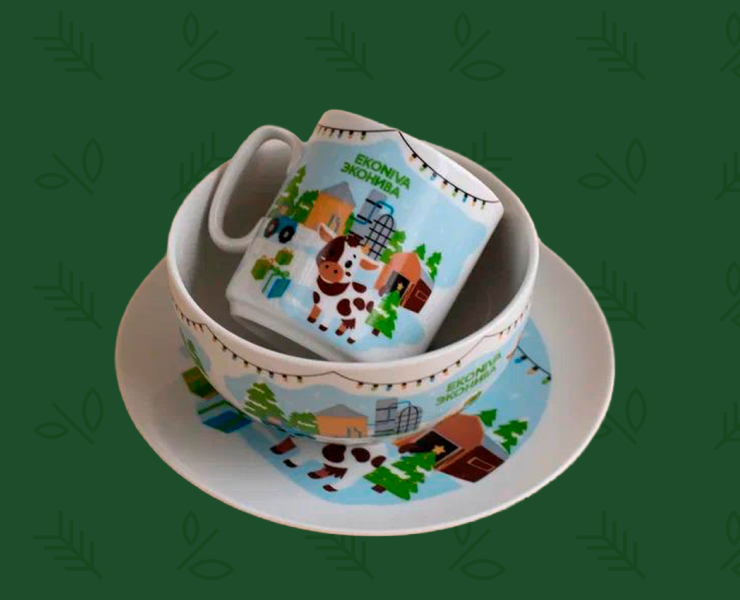 Детский набор посуды для завтраков — Брендинг, Иллюстрация на Dprofile