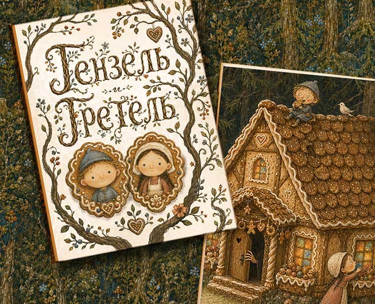 Книжка-картинка для детей 6-8 лет «Гензель и Гретель» на Dprofile