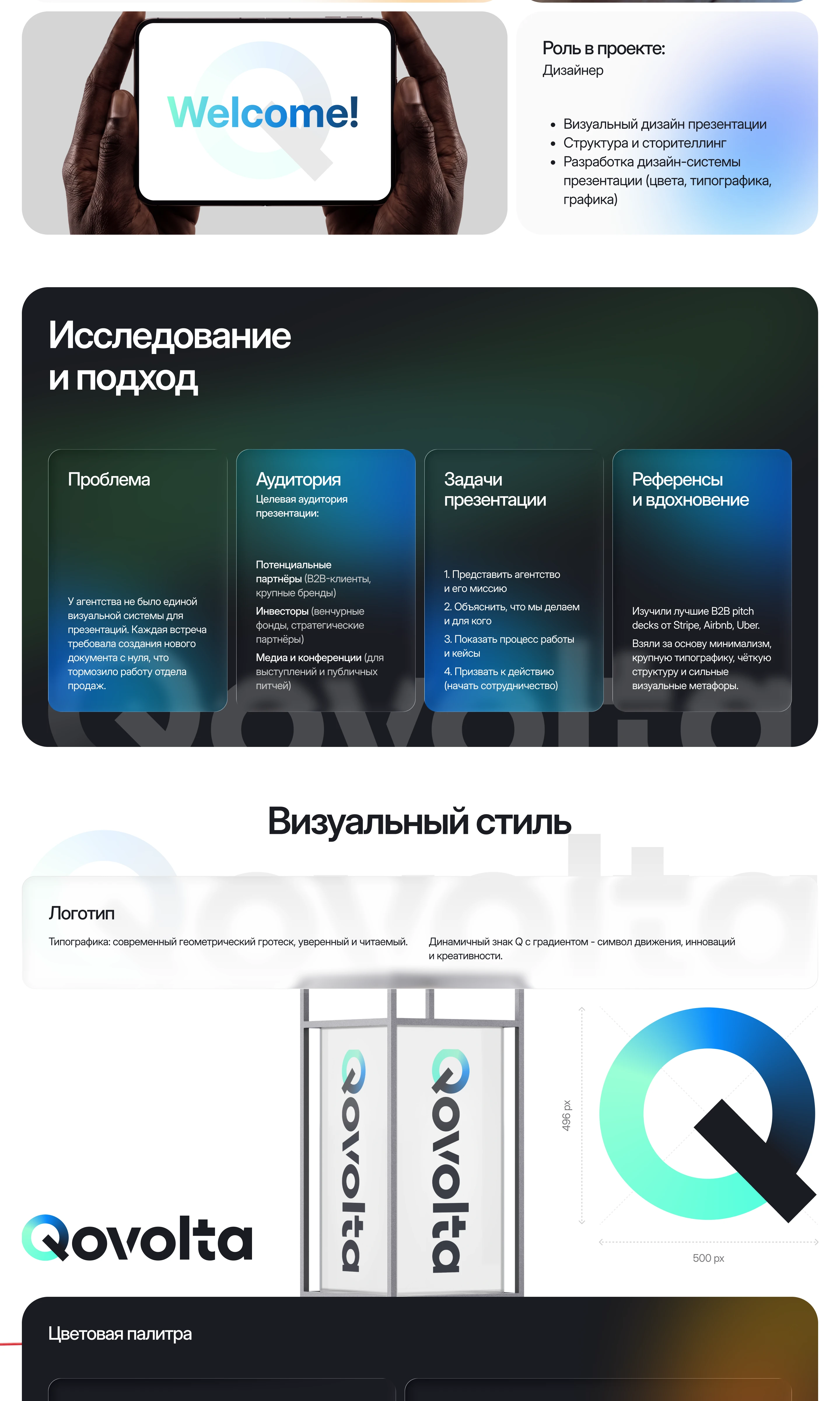 Презентационный дизайн для Медиа-хауса Qovolta — Изображение №2 — Интерфейсы, Брендинг на Dprofile