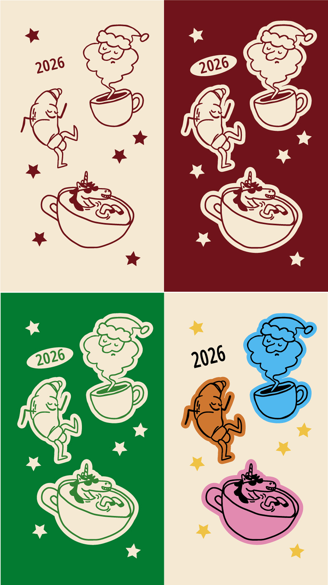 Новогодний мерч для кофейни — Изображение №10 — Брендинг, Иллюстрация на Dprofile