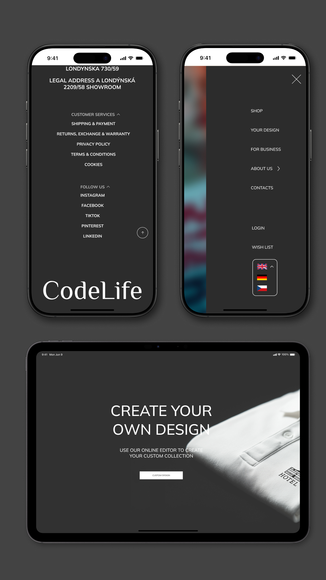 Проект "CODELIFE", Прага, Чехия — Изображение №7 — Интерфейсы, Брендинг на Dprofile