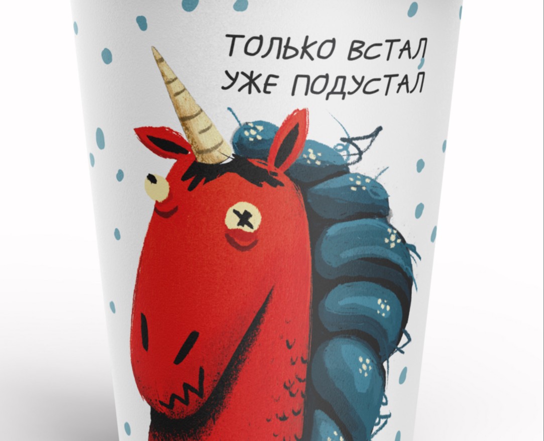 Новогодний мерч для кофейни на Dprofile