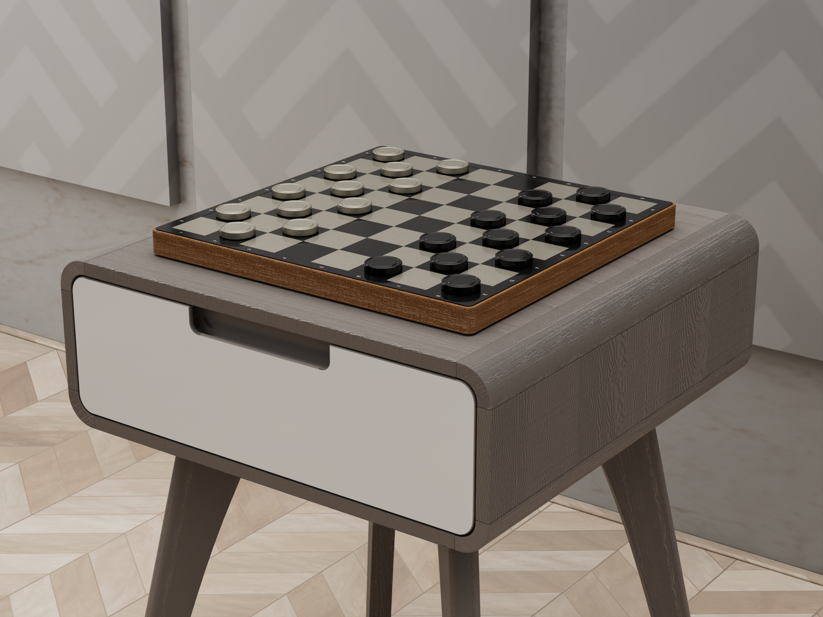 Коллекционный набор шашек Dames à la main — Изображение №2 — Брендинг, 3D на Dprofile