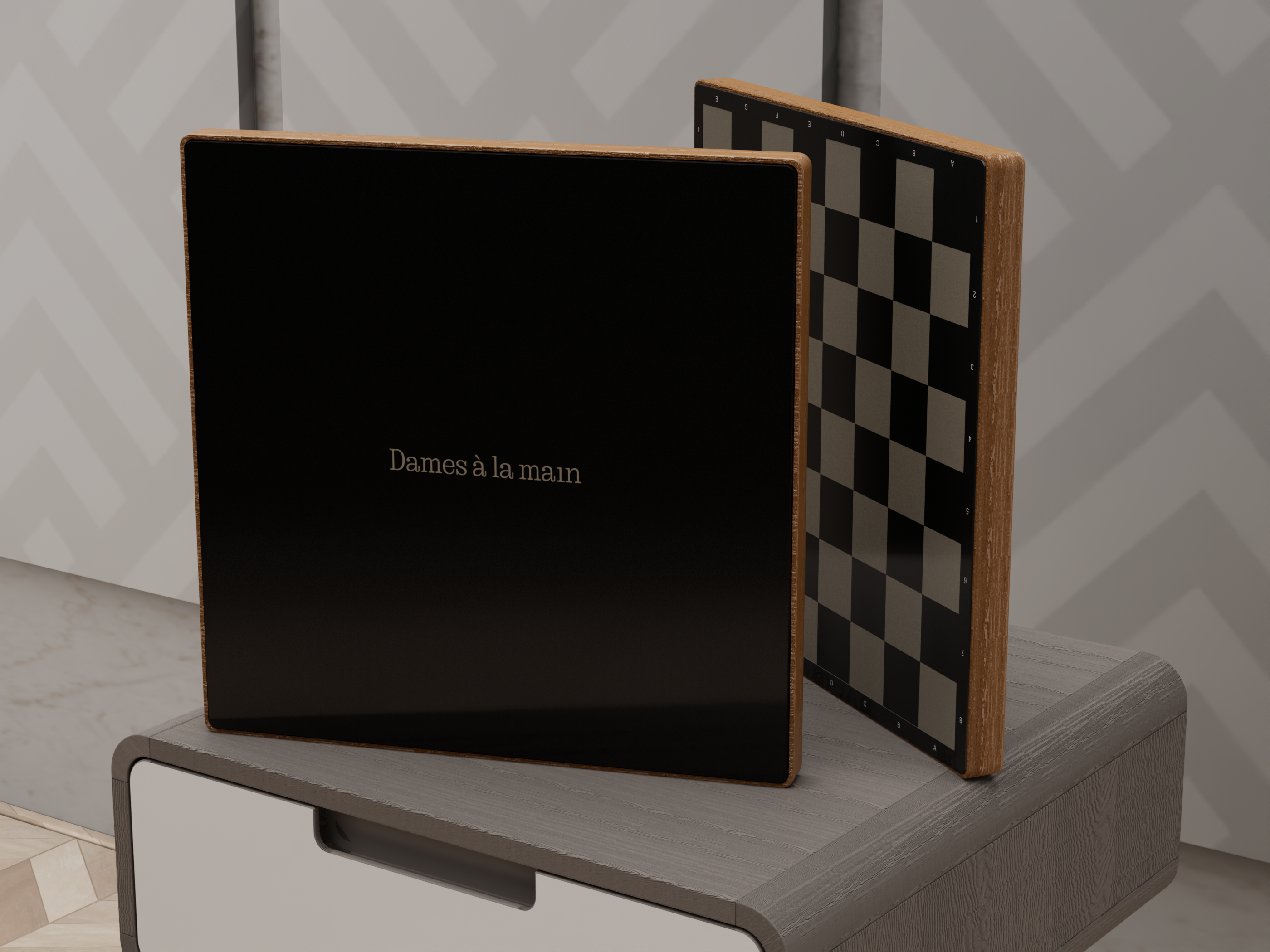 Коллекционный набор шашек Dames à la main — Изображение №4 — Брендинг, 3D на Dprofile