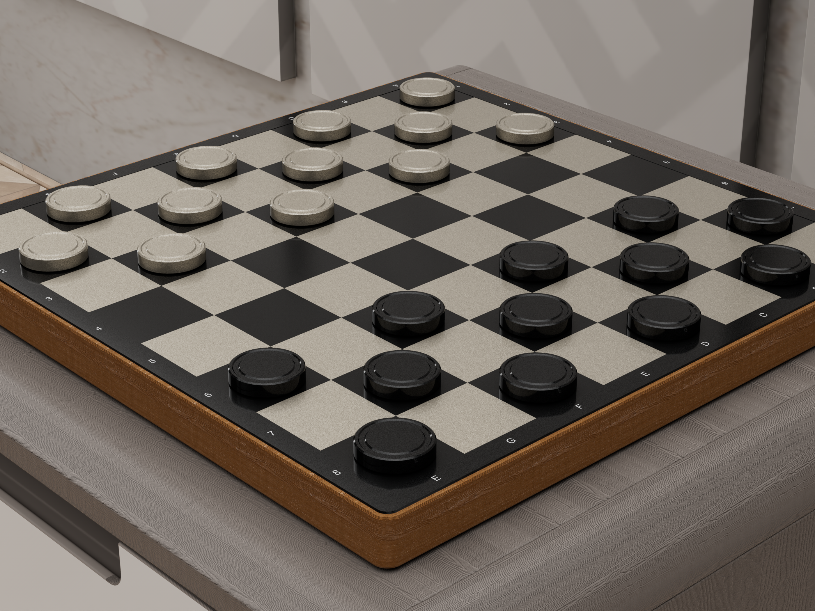 Коллекционный набор шашек Dames à la main — Изображение №3 — Брендинг, 3D на Dprofile