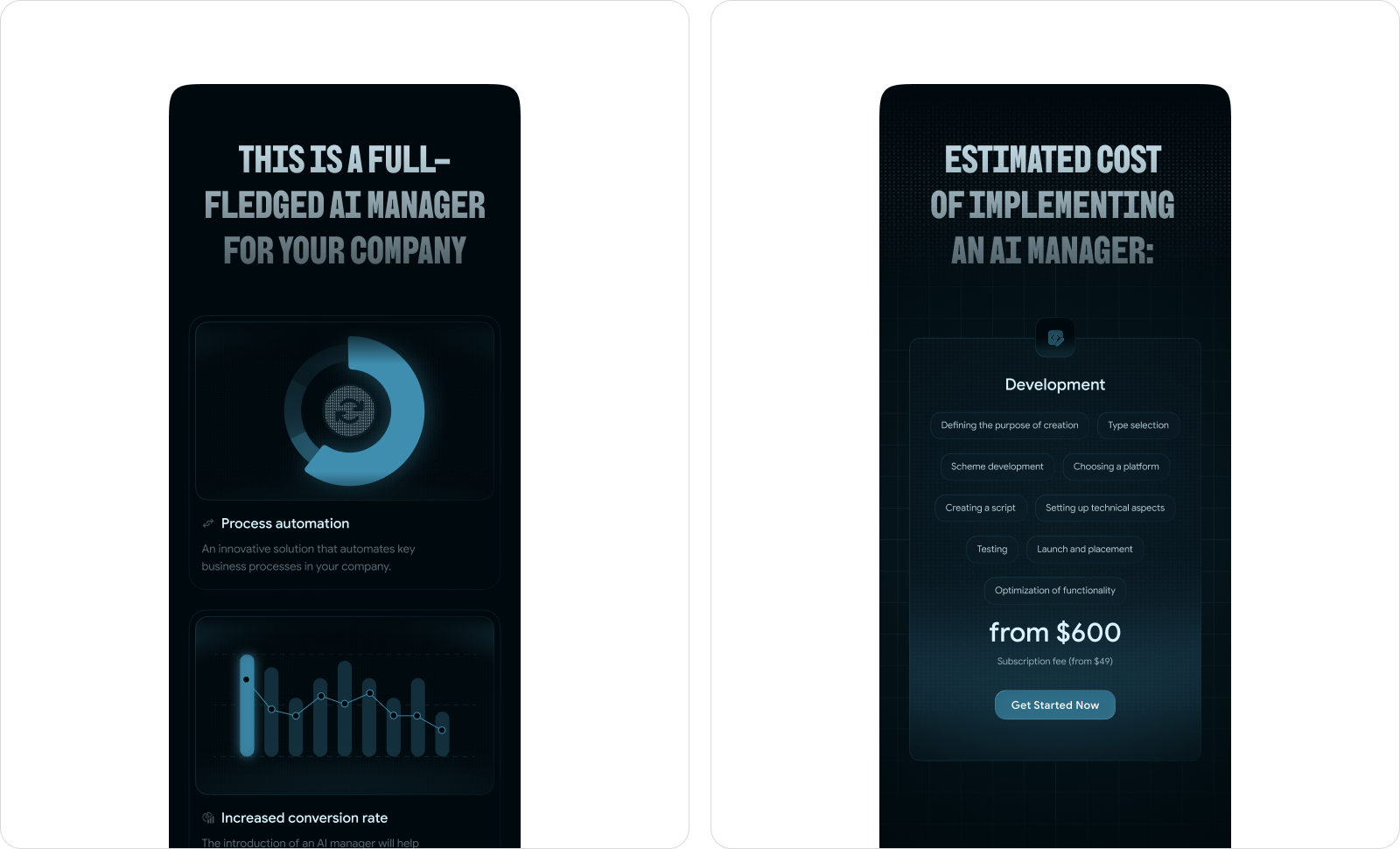 Orion AI — Landing Page — Изображение №5 — Интерфейсы, Иллюстрация на Dprofile