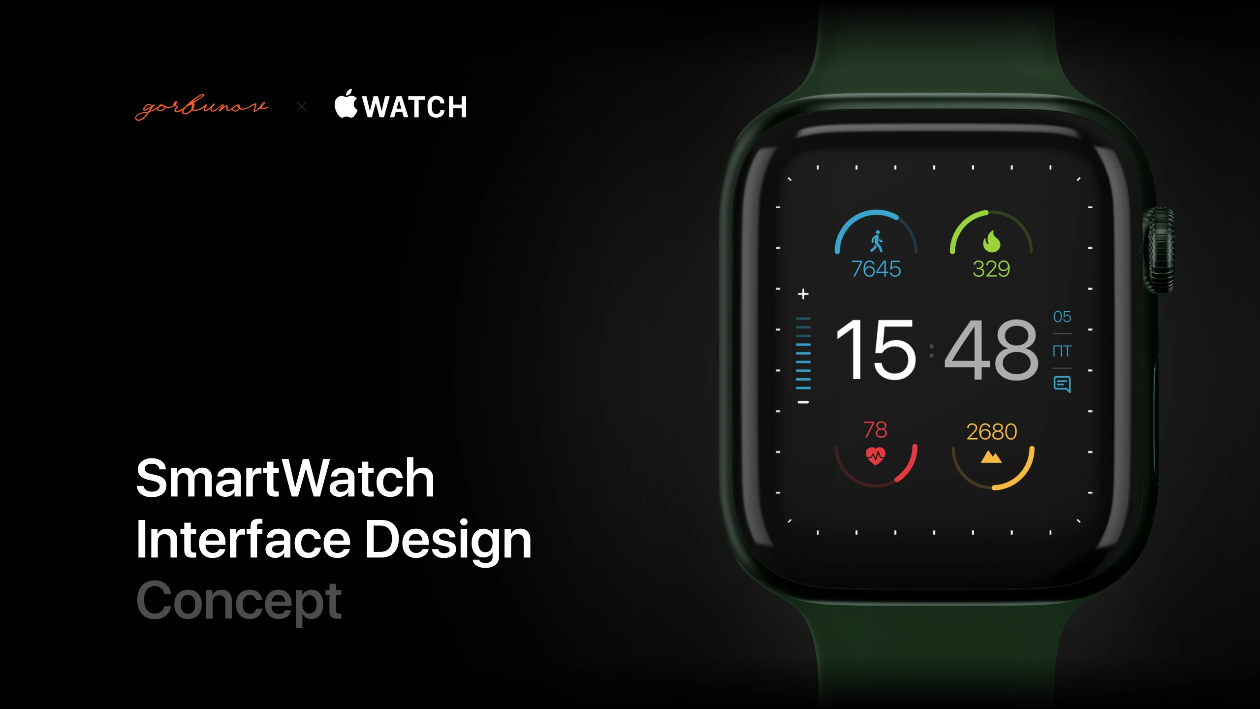 Apple Watch UI Interface Design — Изображение №1 — Интерфейсы, 3D на Dprofile