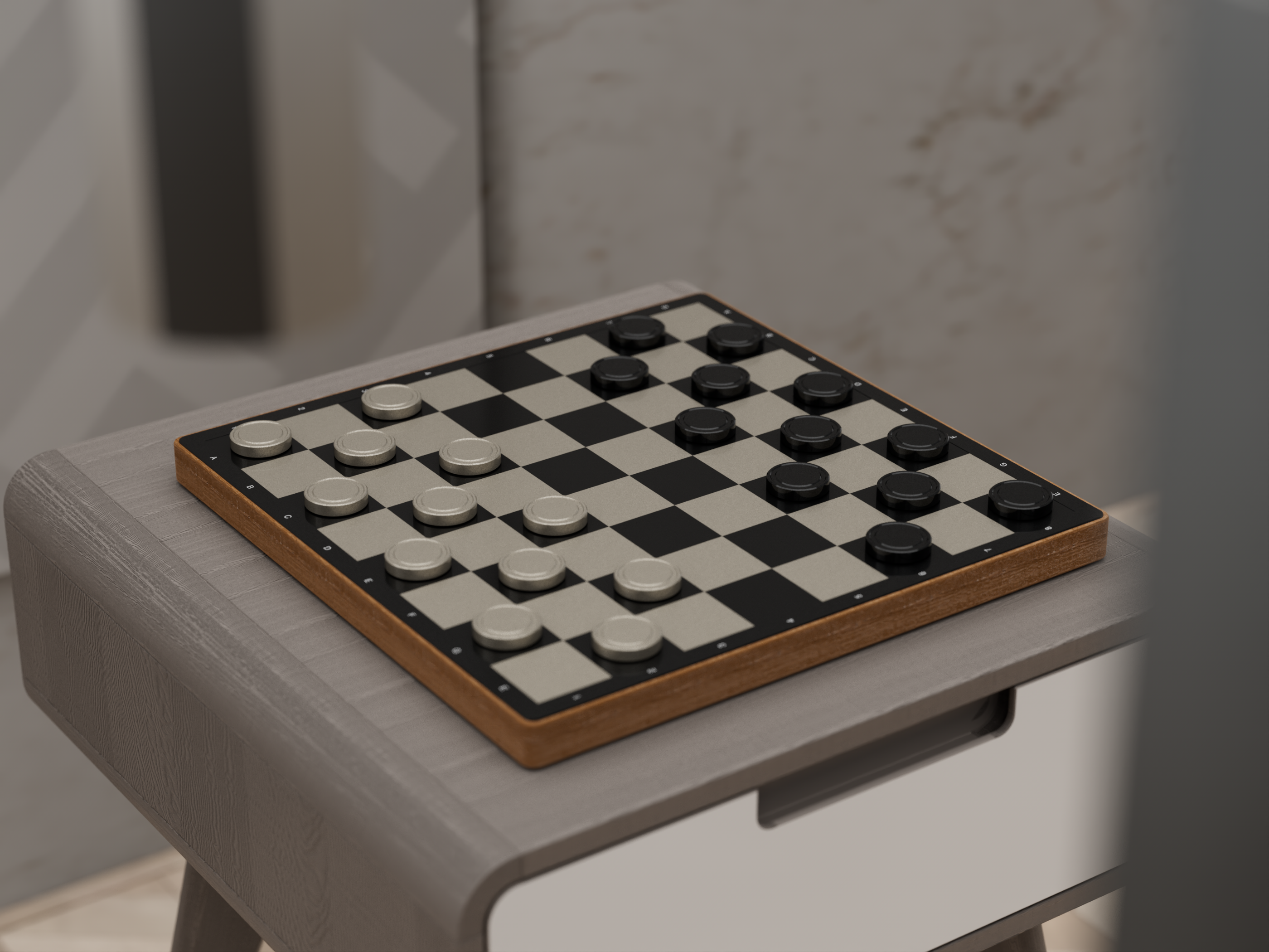 Коллекционный набор шашек Dames à la main — Изображение №1 — Брендинг, 3D на Dprofile