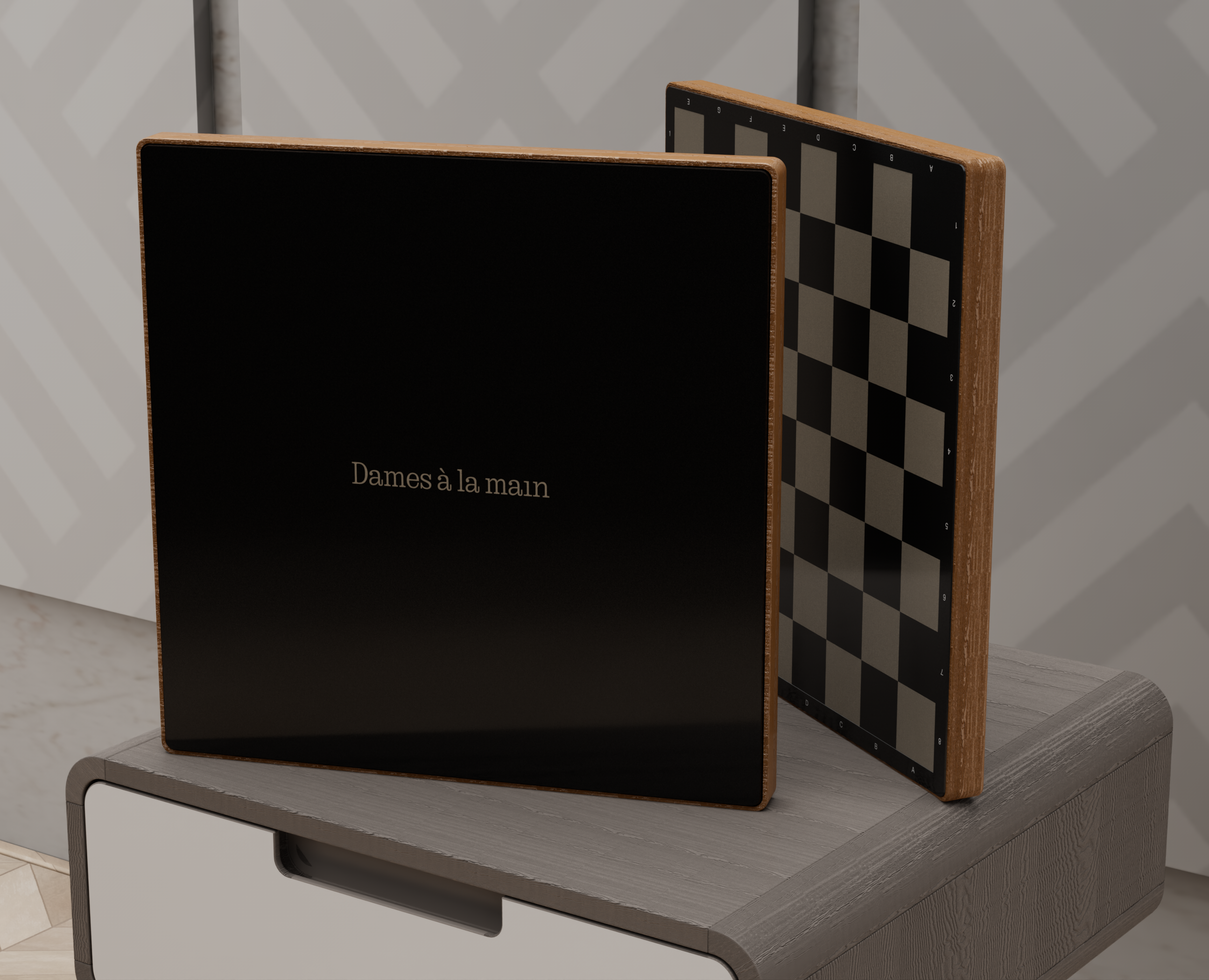 Коллекционный набор шашек Dames à la main — Брендинг, 3D на Dprofile