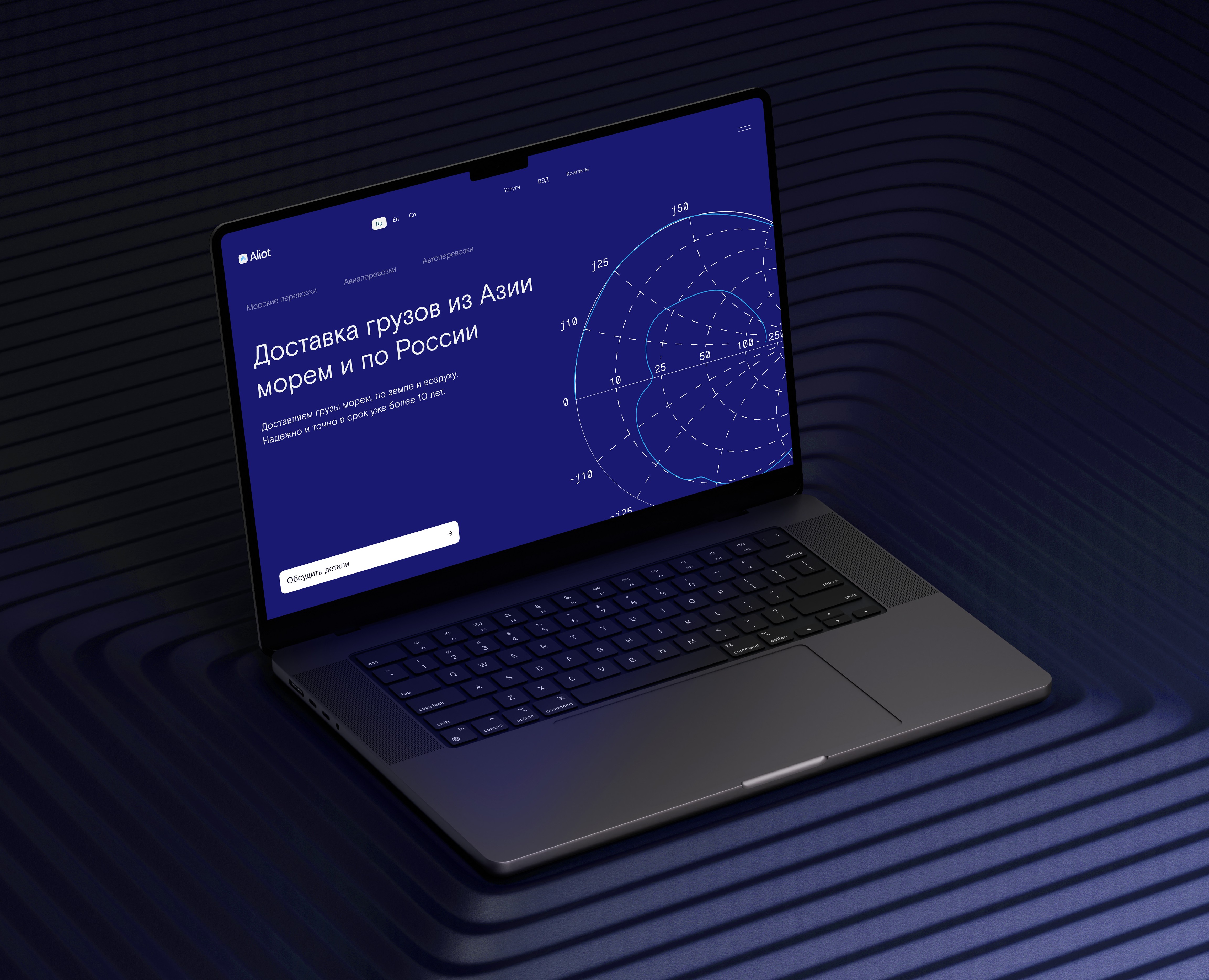 Aliot — Корпоративный сайт — Интерфейсы на Dprofile