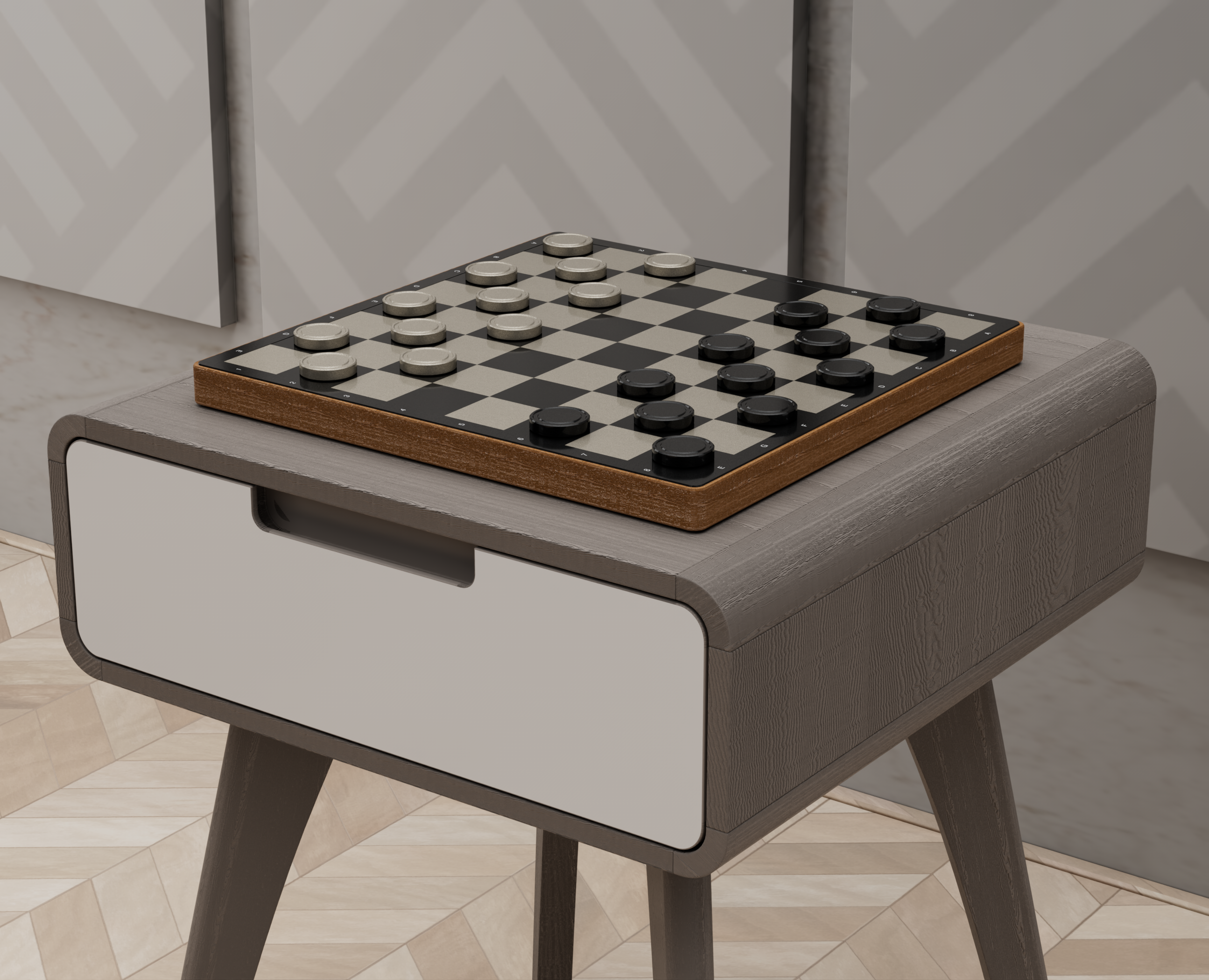 Коллекционный набор шашек Dames à la main — Брендинг, 3D на Dprofile