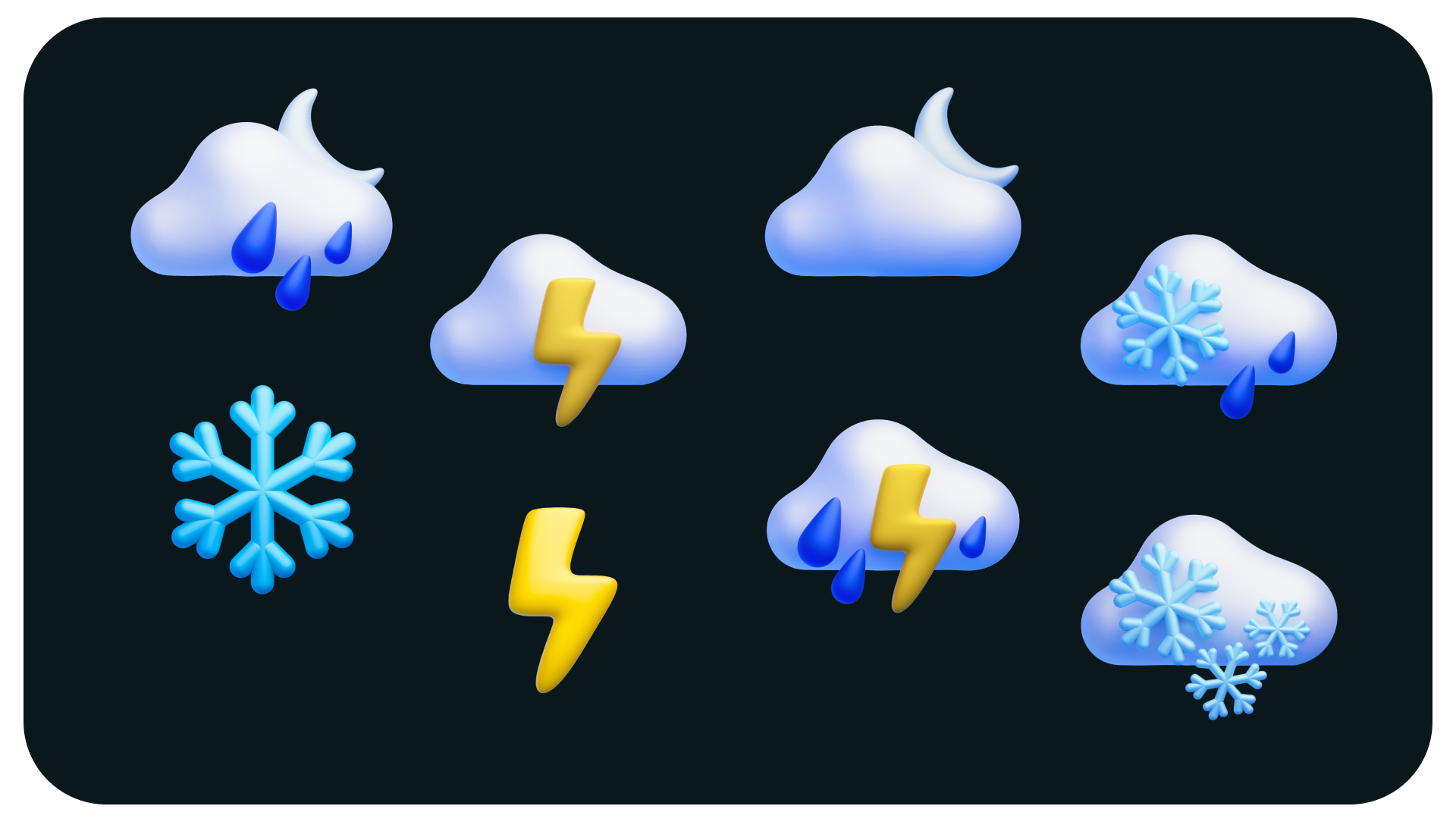icon pack for handy weather app — Изображение №3 — Иллюстрация, 3D на Dprofile