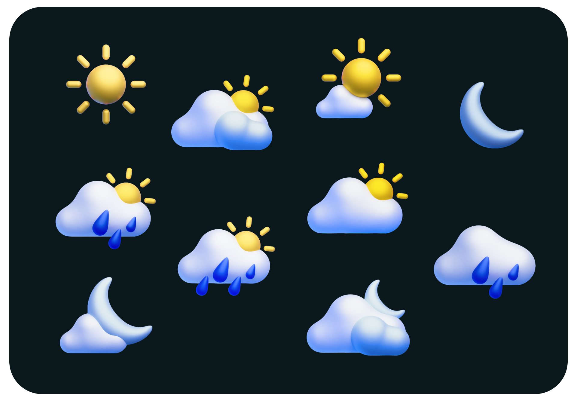 icon pack for handy weather app — Изображение №2 — Иллюстрация, 3D на Dprofile