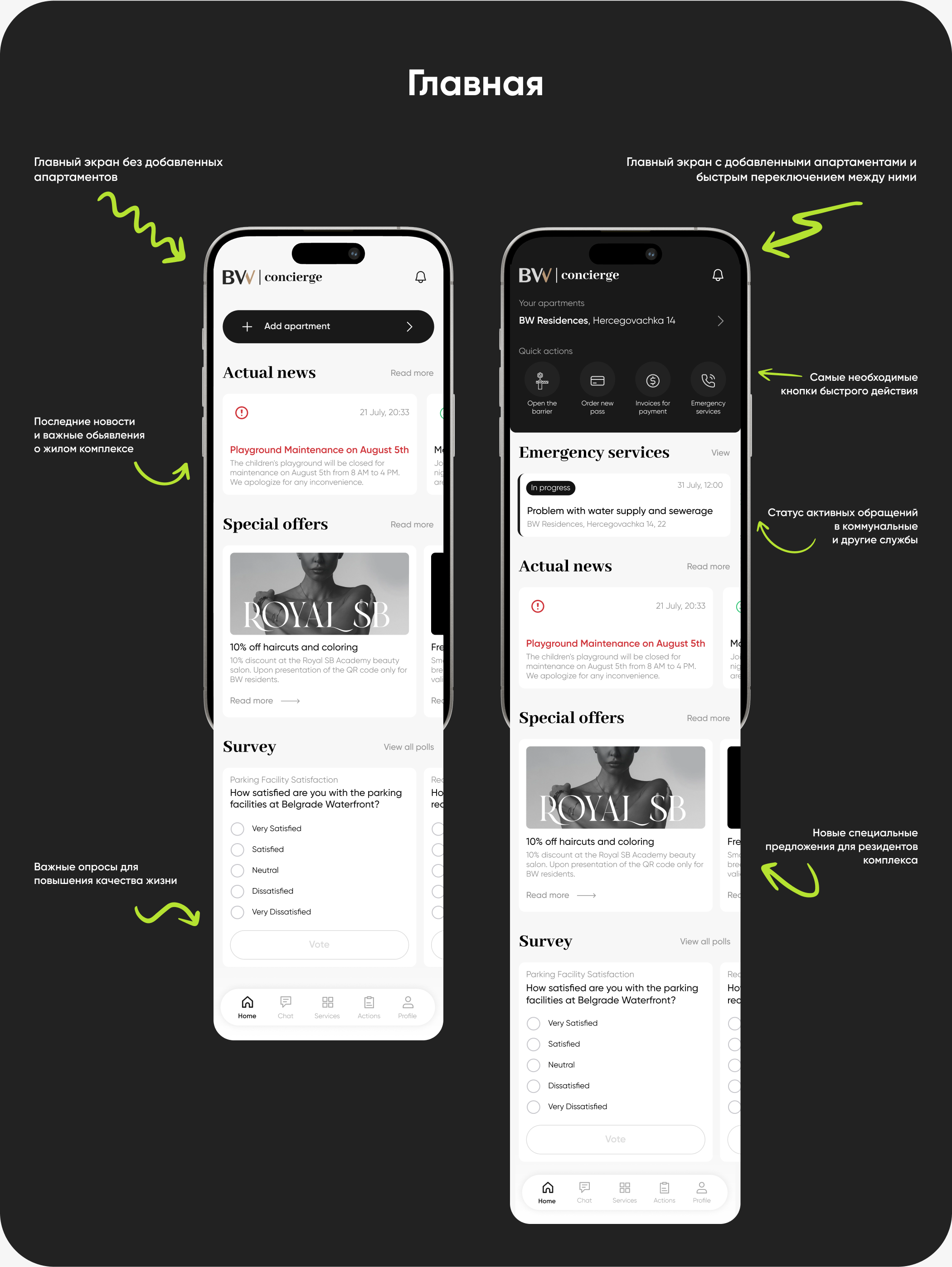 Приложение-консьерж для жилого комплекса | UX/UI дизайн — Изображение №7 — Интерфейсы на Dprofile