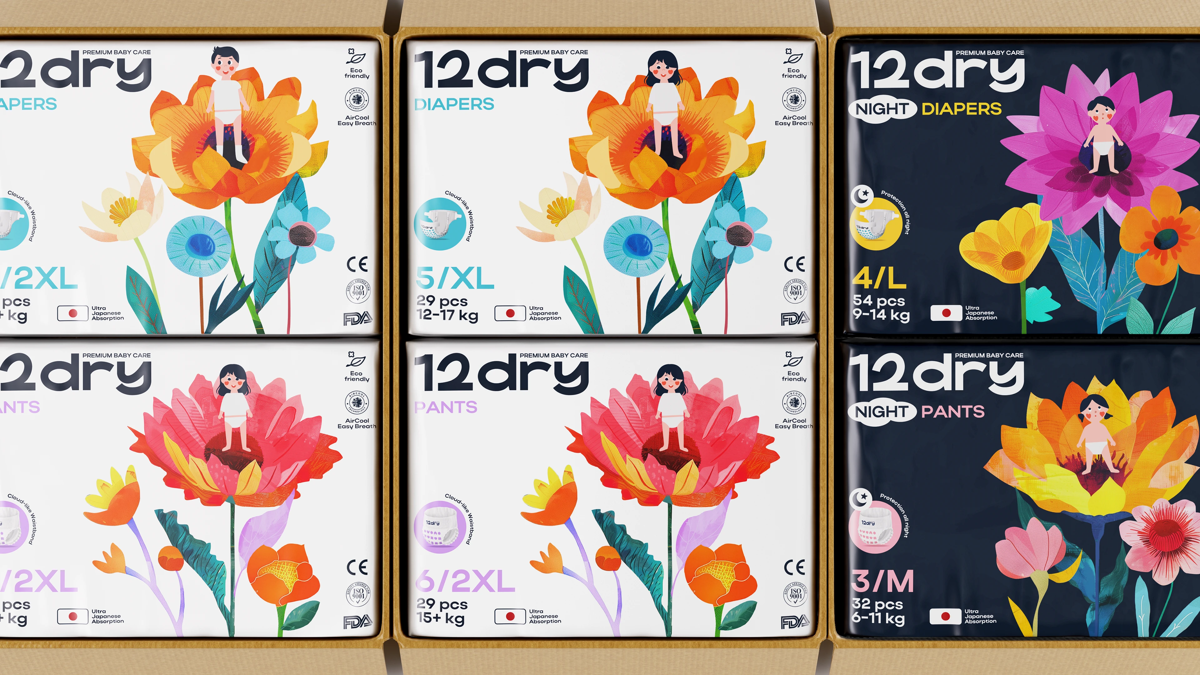 Packaging diapers and pants design — Изображение №9 — Брендинг, Иллюстрация на Dprofile