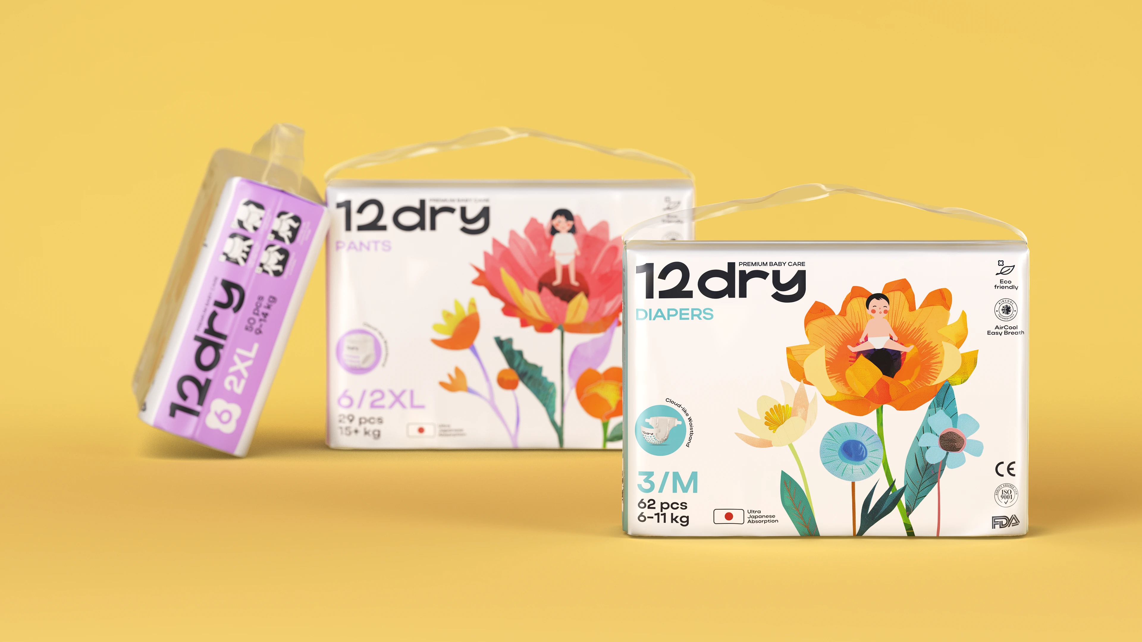 Packaging diapers and pants design — Изображение №3 — Брендинг, Иллюстрация на Dprofile