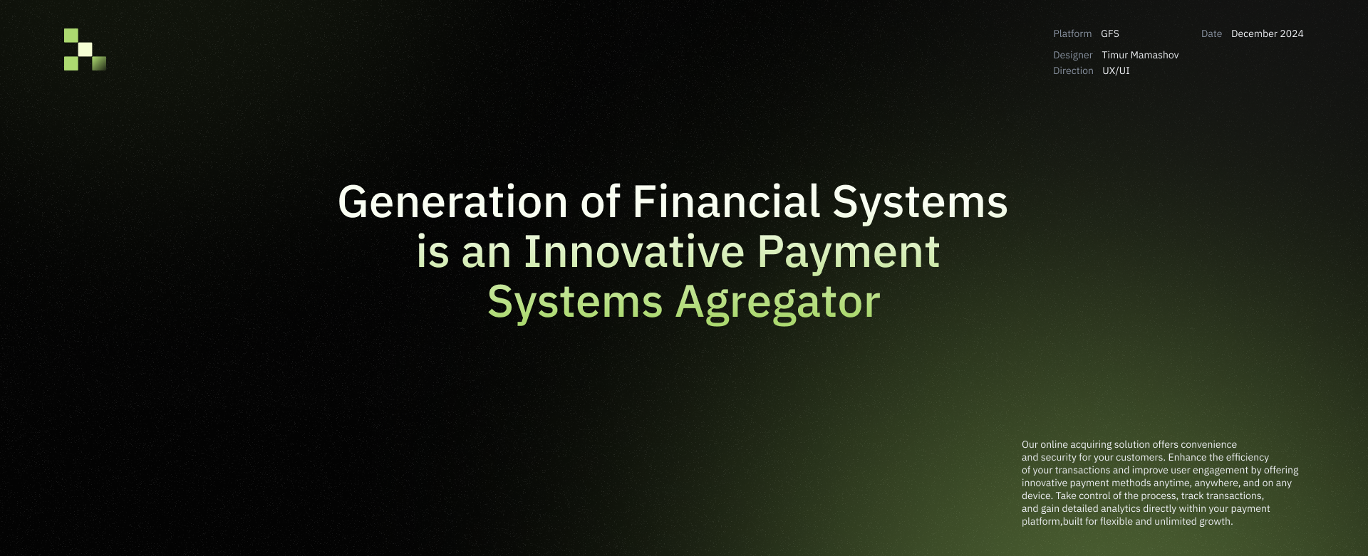 GFS Innovative payment infrastructure — Изображение №1 — Интерфейсы на Dprofile