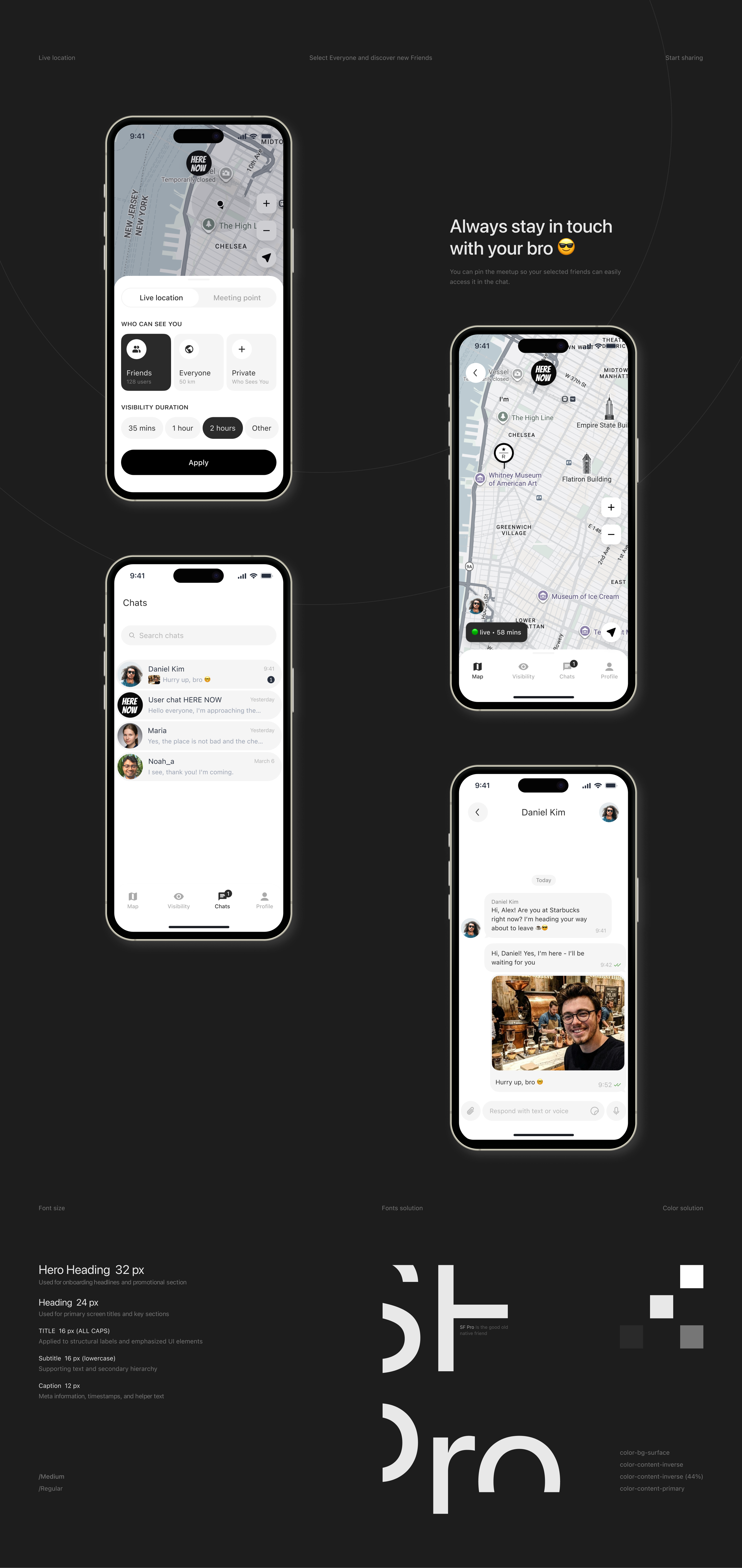 Here Now — Social Discovery App — Изображение №16 — Интерфейсы на Dprofile