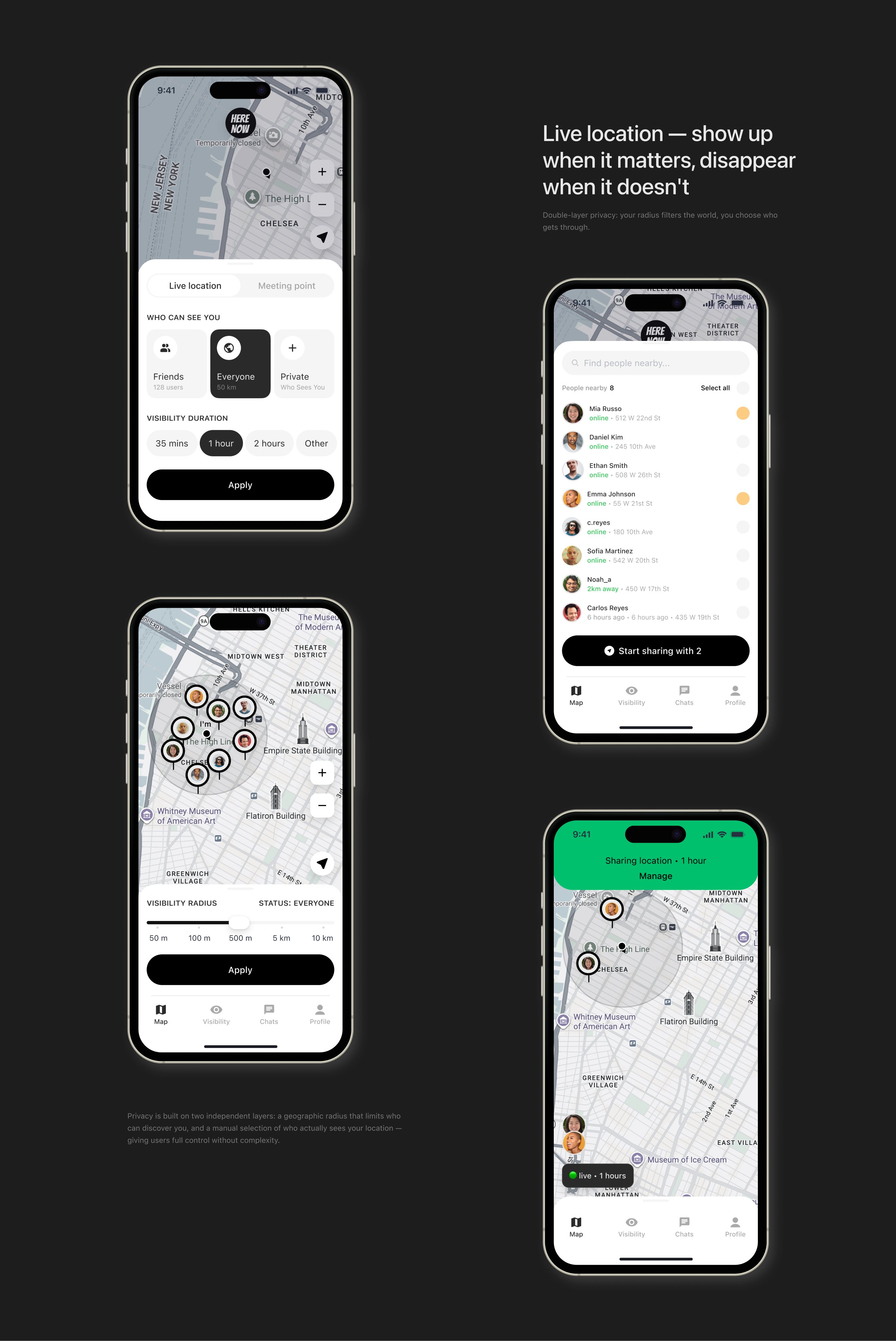 Here Now — Social Discovery App — Изображение №14 — Интерфейсы на Dprofile