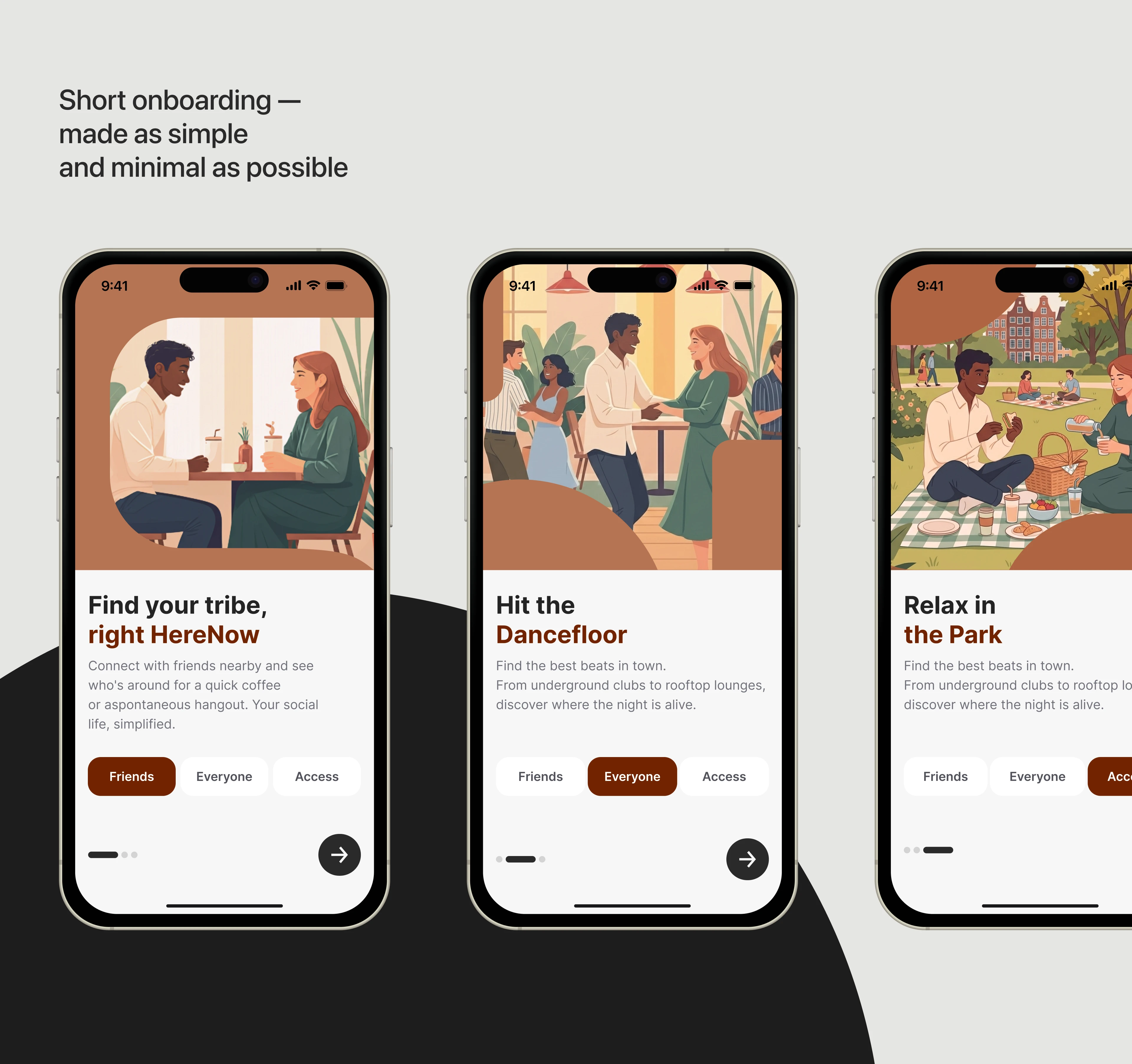 Here Now — Social Discovery App — Изображение №6 — Интерфейсы на Dprofile