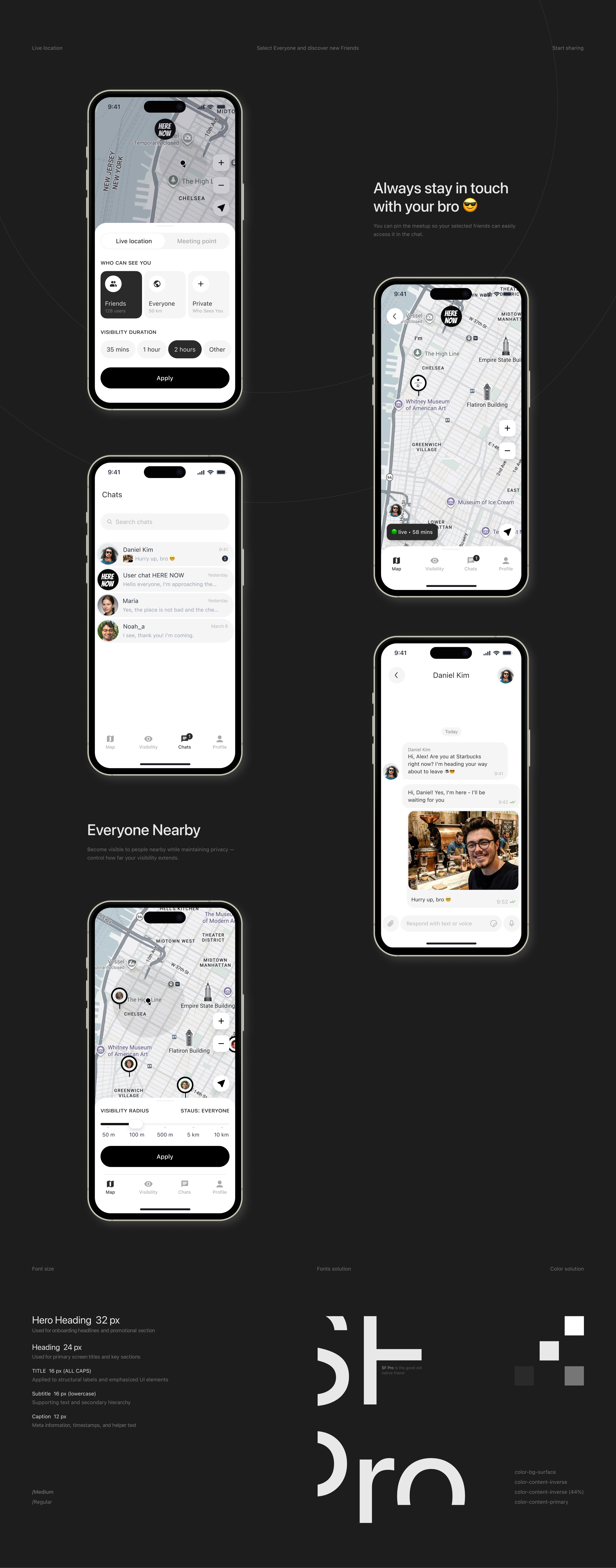 Here Now — Social Discovery App — Изображение №15 — Интерфейсы на Dprofile
