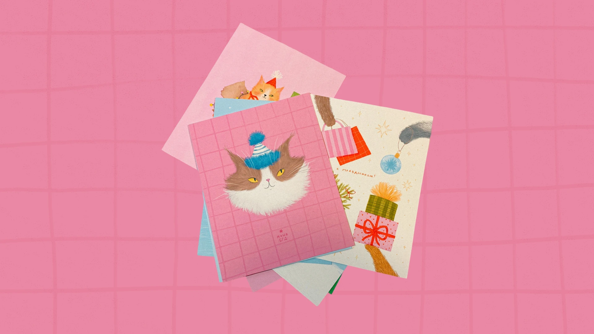 Иллюстрации для открыток с котами Postcard illustration — Изображение №6 — Брендинг, Иллюстрация на Dprofile