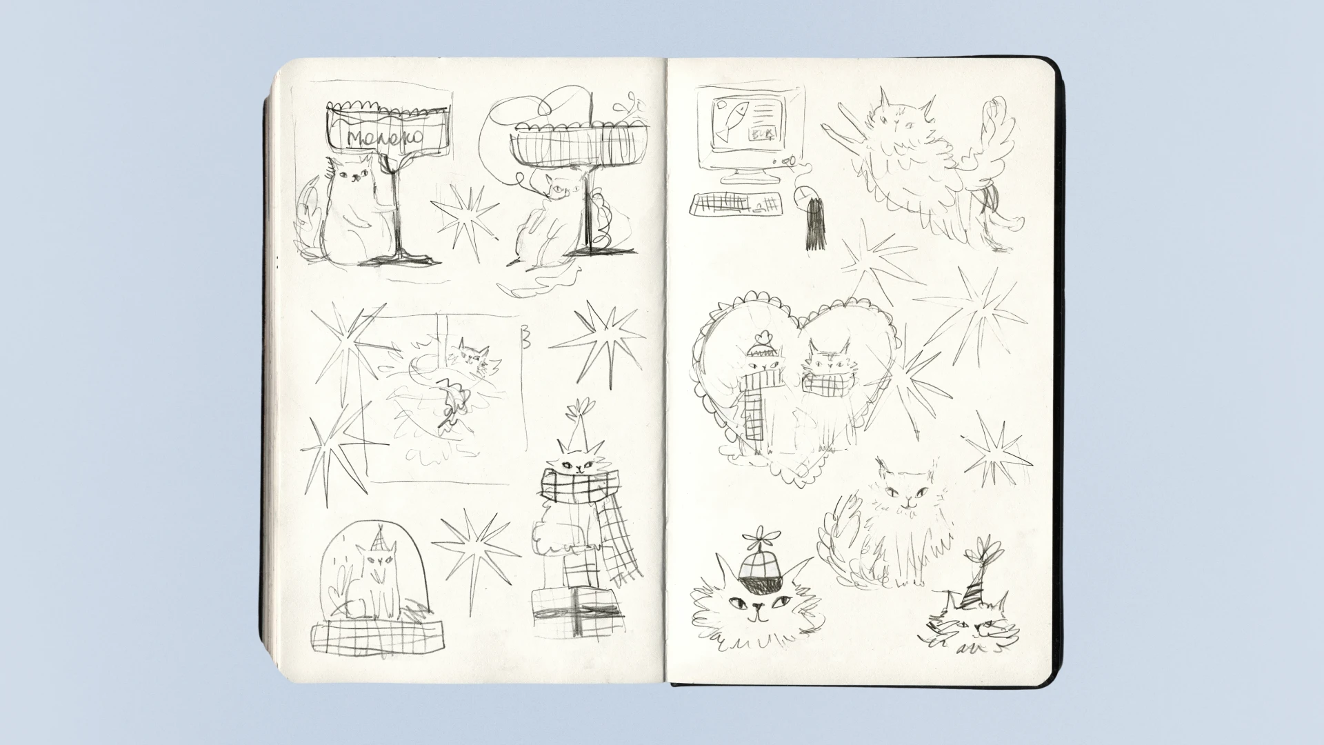 Иллюстрации для открыток с котами Postcard illustration — Изображение №3 — Брендинг, Иллюстрация на Dprofile