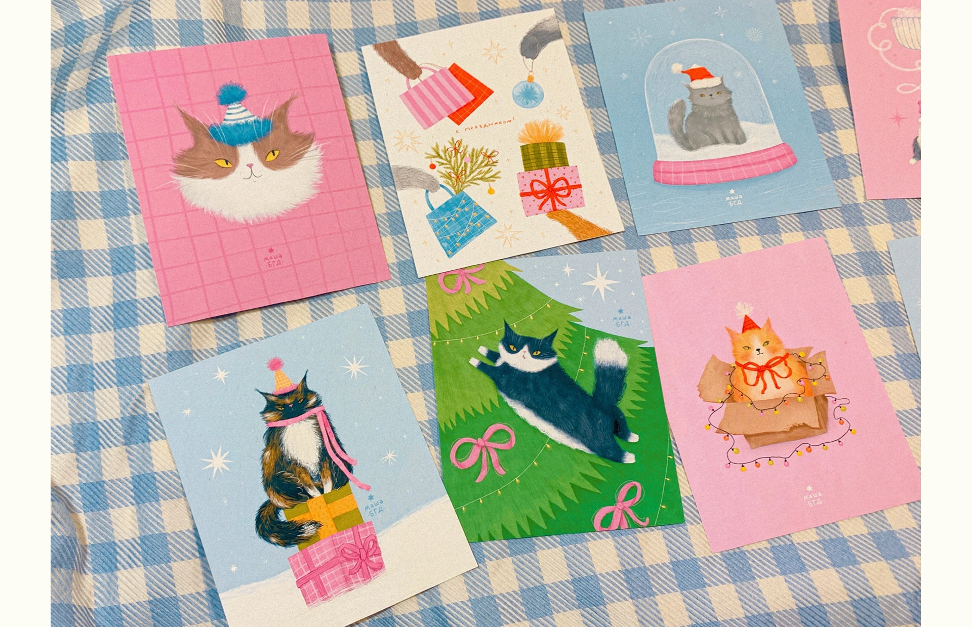 Иллюстрации для открыток с котами Postcard illustration — Изображение №9 — Брендинг, Иллюстрация на Dprofile