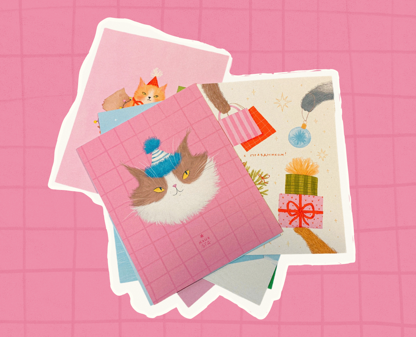 Иллюстрации для открыток с котами Postcard illustration — Брендинг, Иллюстрация на Dprofile