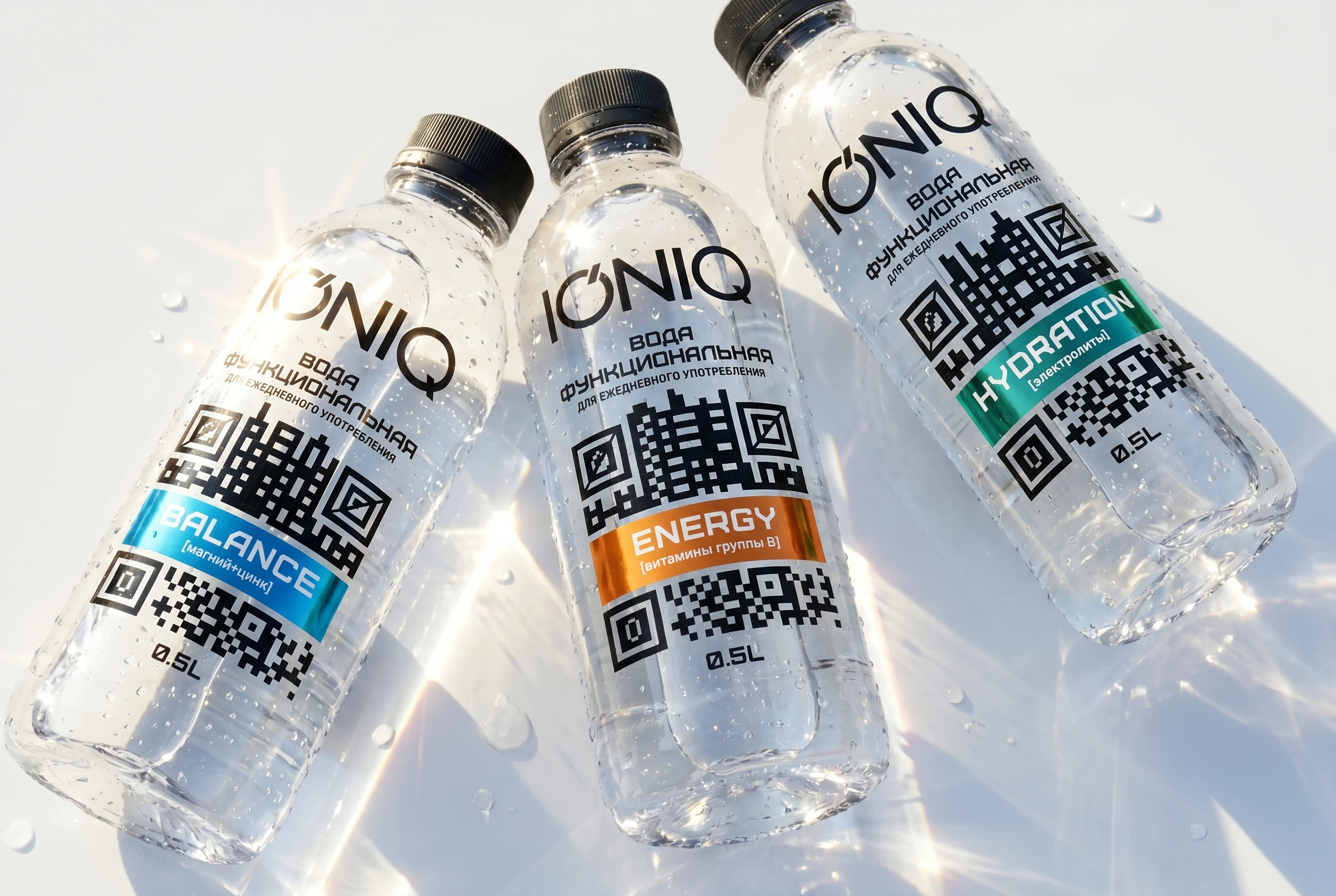 Packaging design for IONIQ daily functional water — Изображение №1 — Брендинг, Промдизайн на Dprofile
