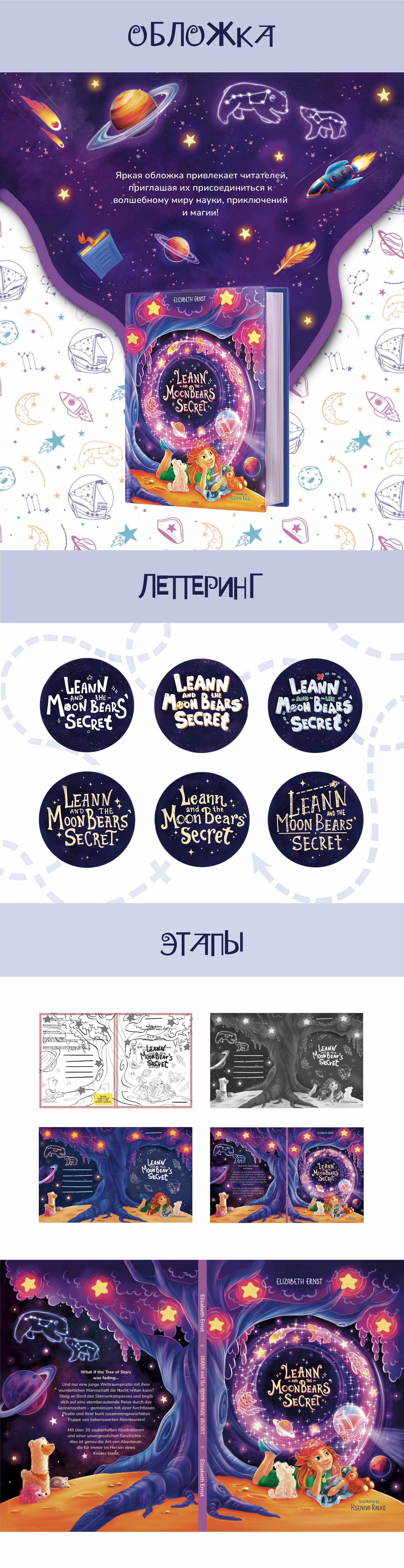 Детская книга с обложкой и леттерингом — Изображение №4 — Иллюстрация, Графика на Dprofile