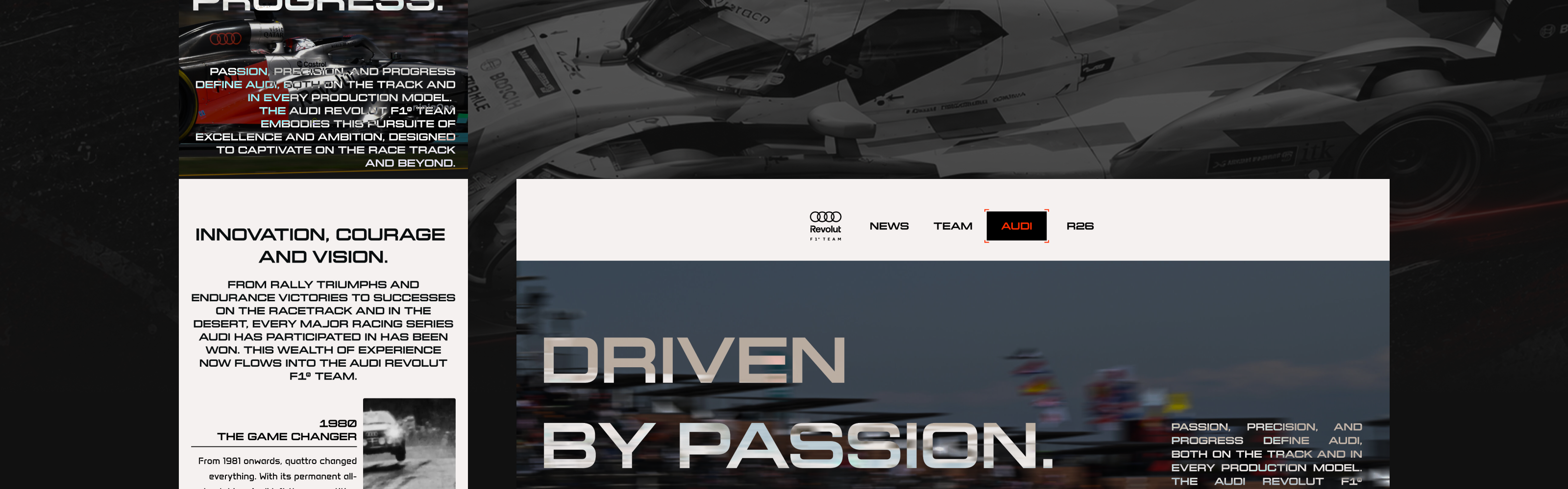 AUDI F1 | COMPANY WEBSITE — Изображение №64 — Интерфейсы на Dprofile