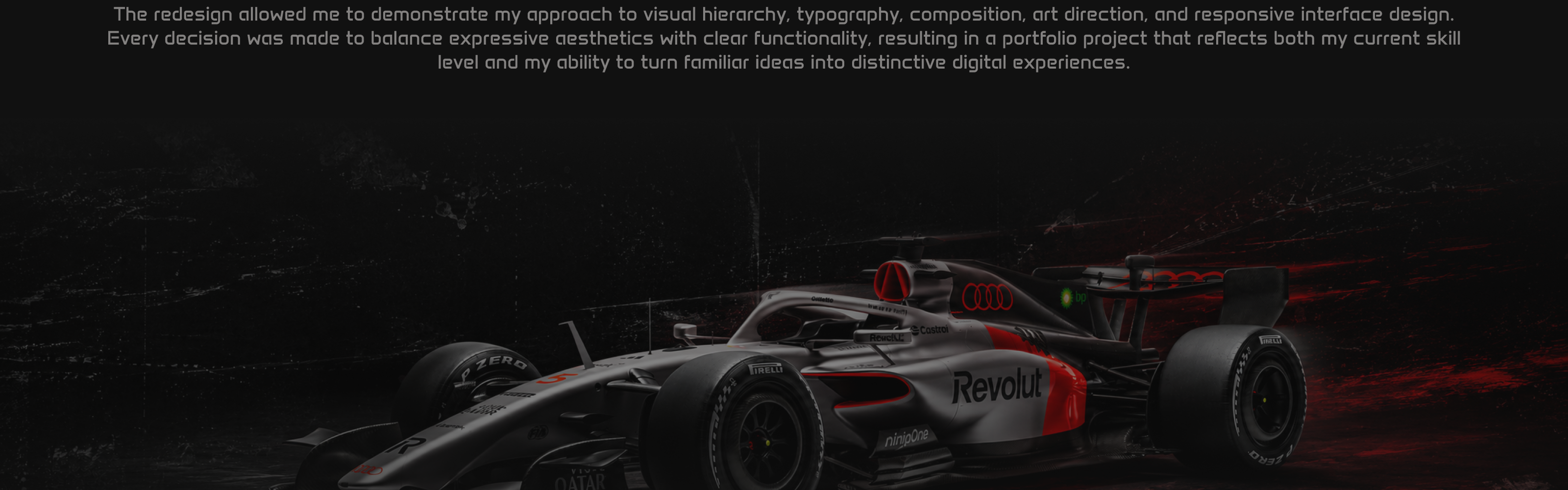 AUDI F1 | COMPANY WEBSITE — Изображение №4 — Интерфейсы на Dprofile