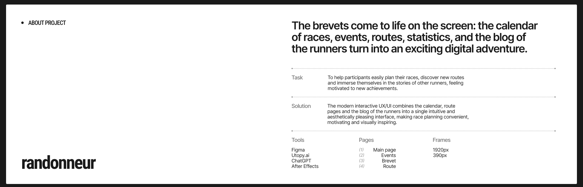 RANDONNEUR | Digital Platform for Cyclists — Изображение №2 — Интерфейсы, Брендинг на Dprofile