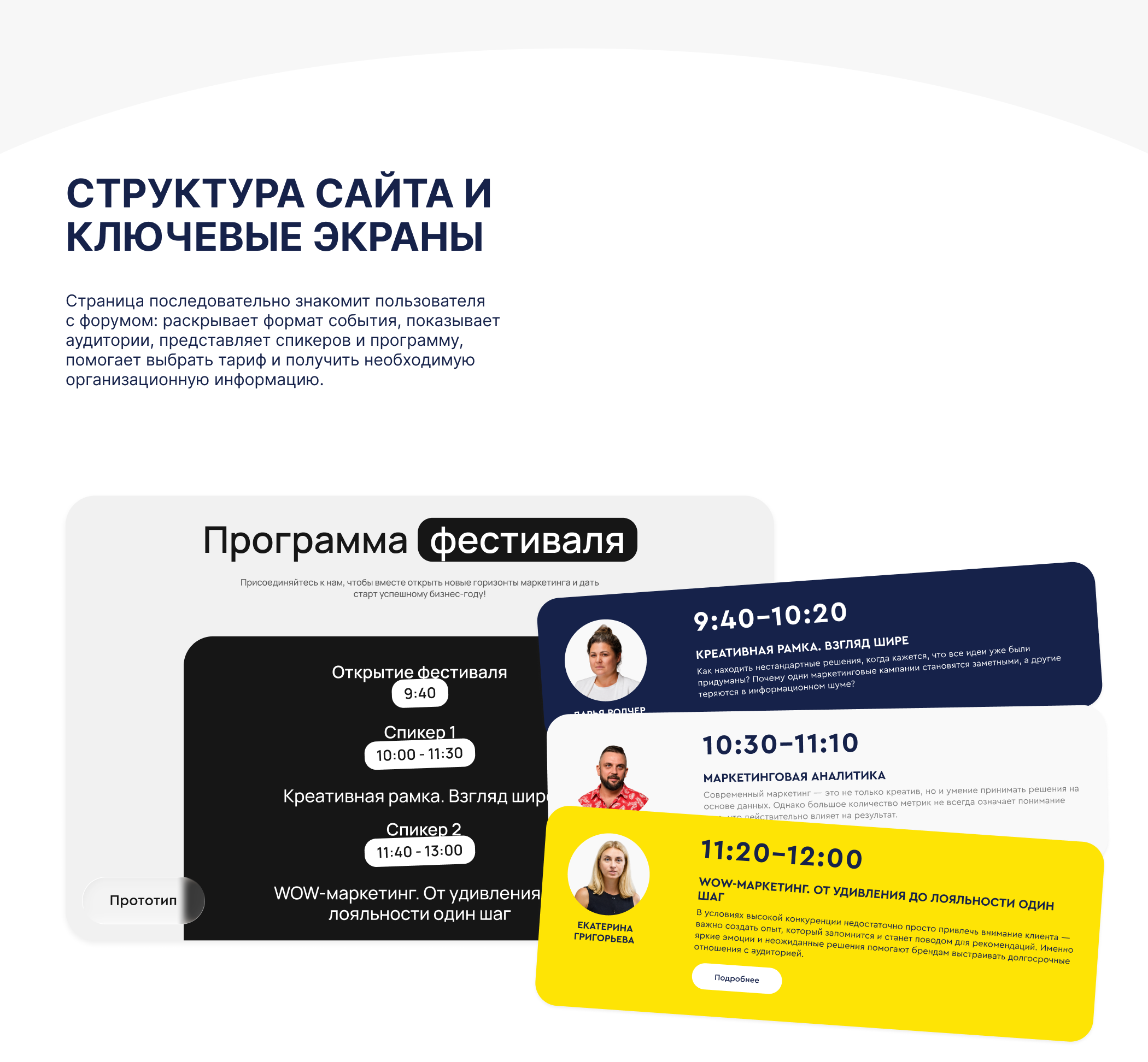 Форум Закрутка. Разработка сайта мероприятия — Изображение №4 — Интерфейсы на Dprofile