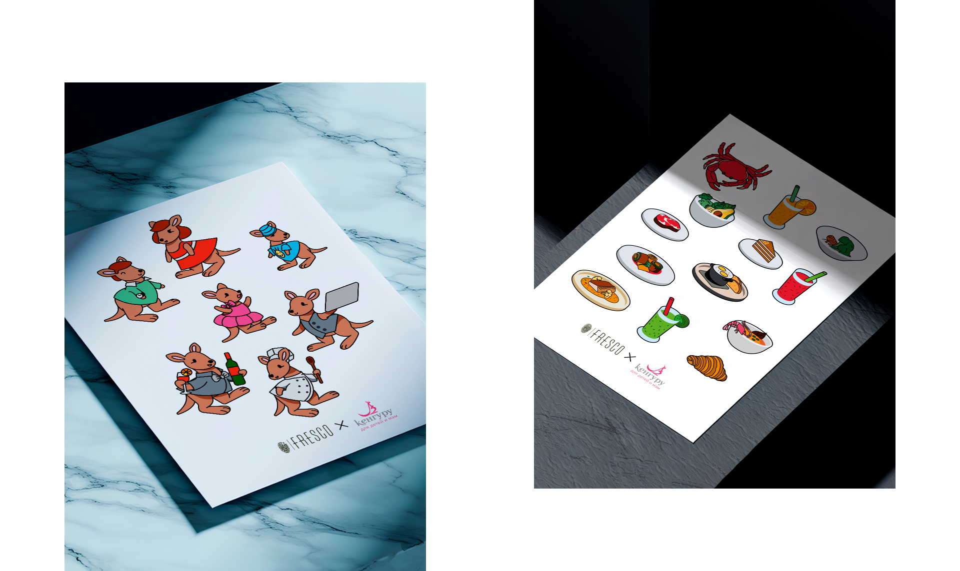 Иллюстрации для Кенгуру и ресторана Fresco — Изображение №11 — Иллюстрация, Маркетинг на Dprofile