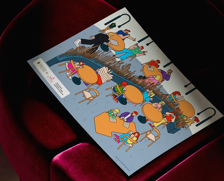 Иллюстрации для Кенгуру и ресторана Fresco на Dprofile