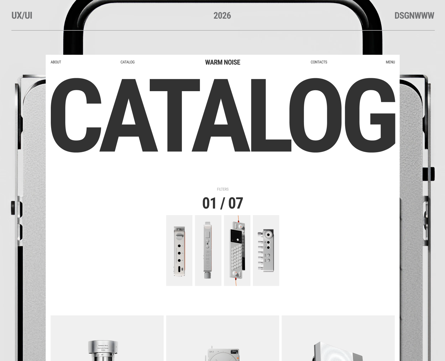 Online store Warm Noise | UX/UI | Website — Интерфейсы, Анимация на Dprofile