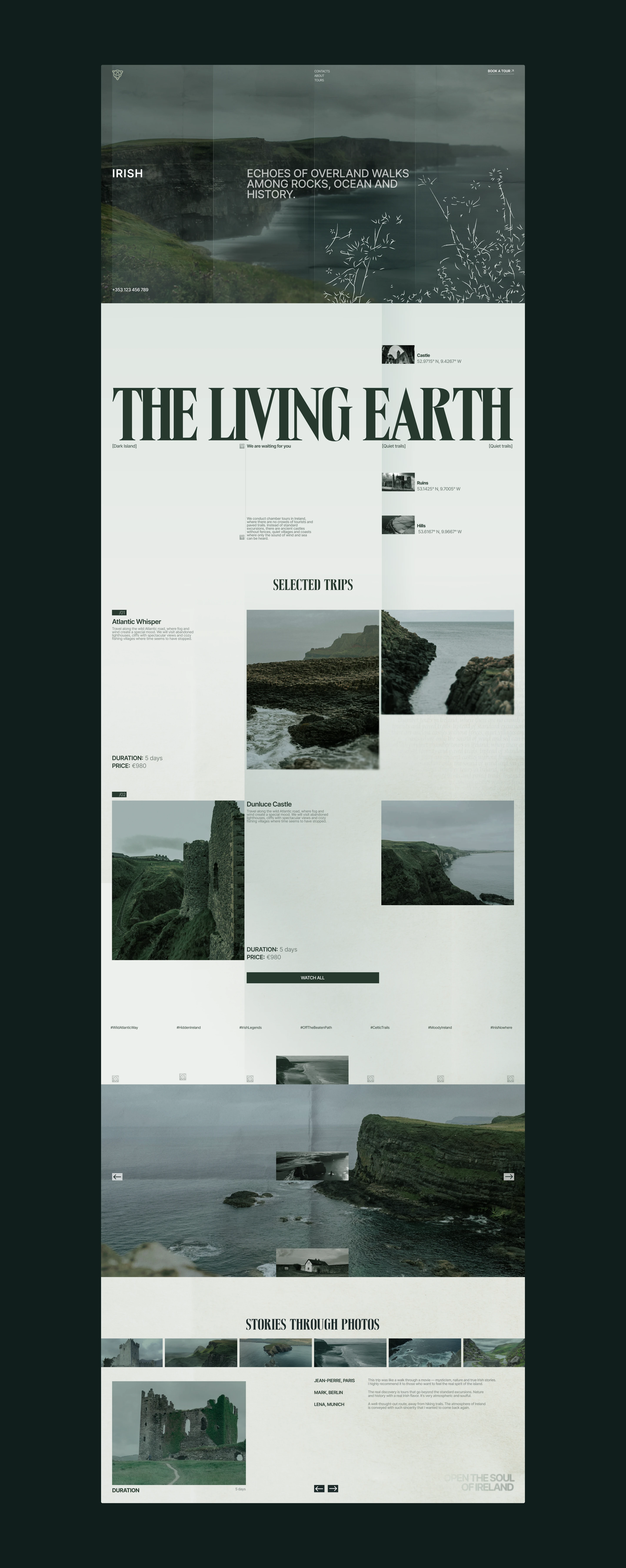 INIS NOWHERE | AUTHOR'S TOURS OF IRELAND — Изображение №3 — Интерфейсы на Dprofile