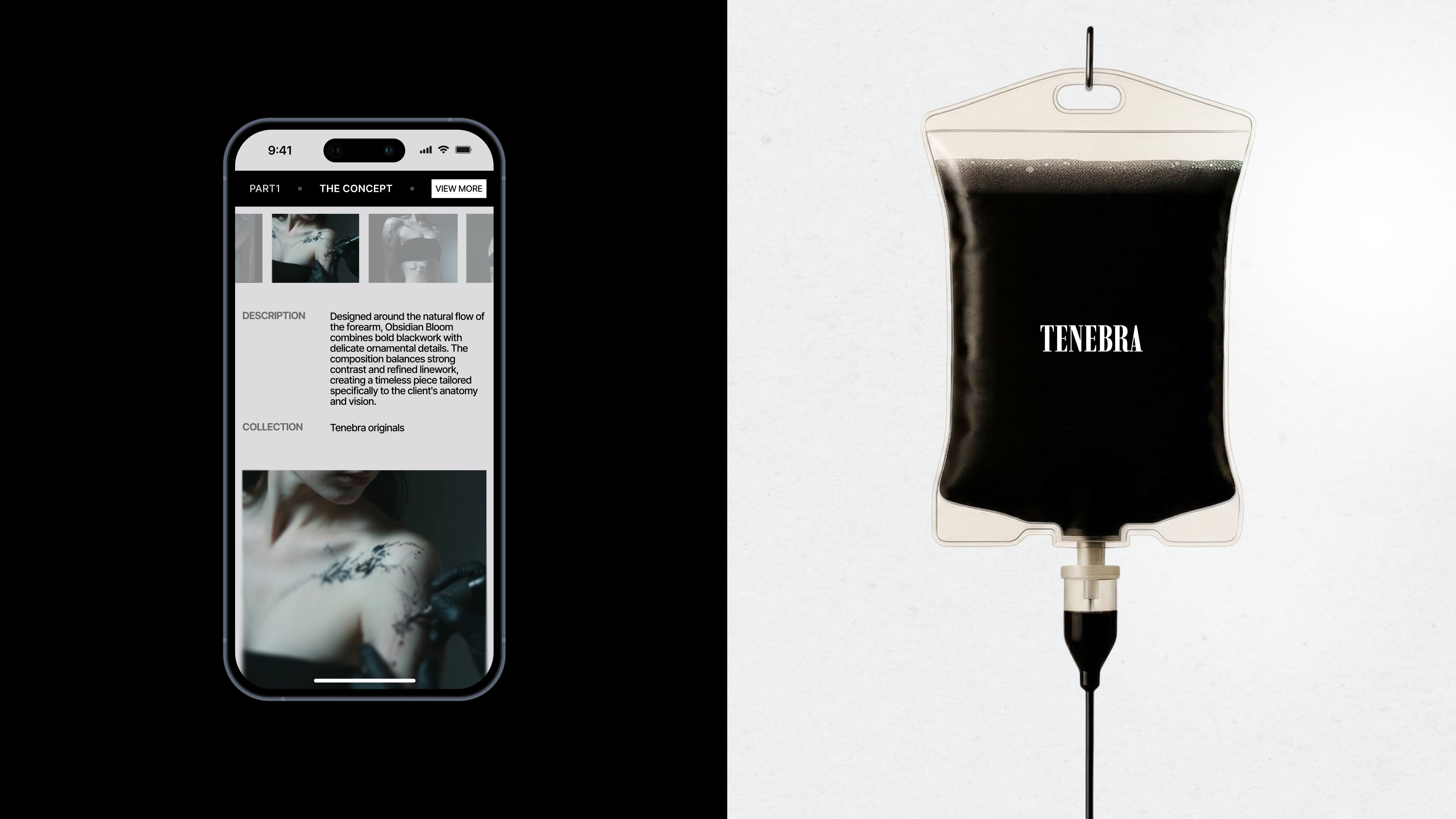 TENEBRA | TATTOO STUDIO WEB DESIGN — Изображение №7 — Интерфейсы, Нейро на Dprofile