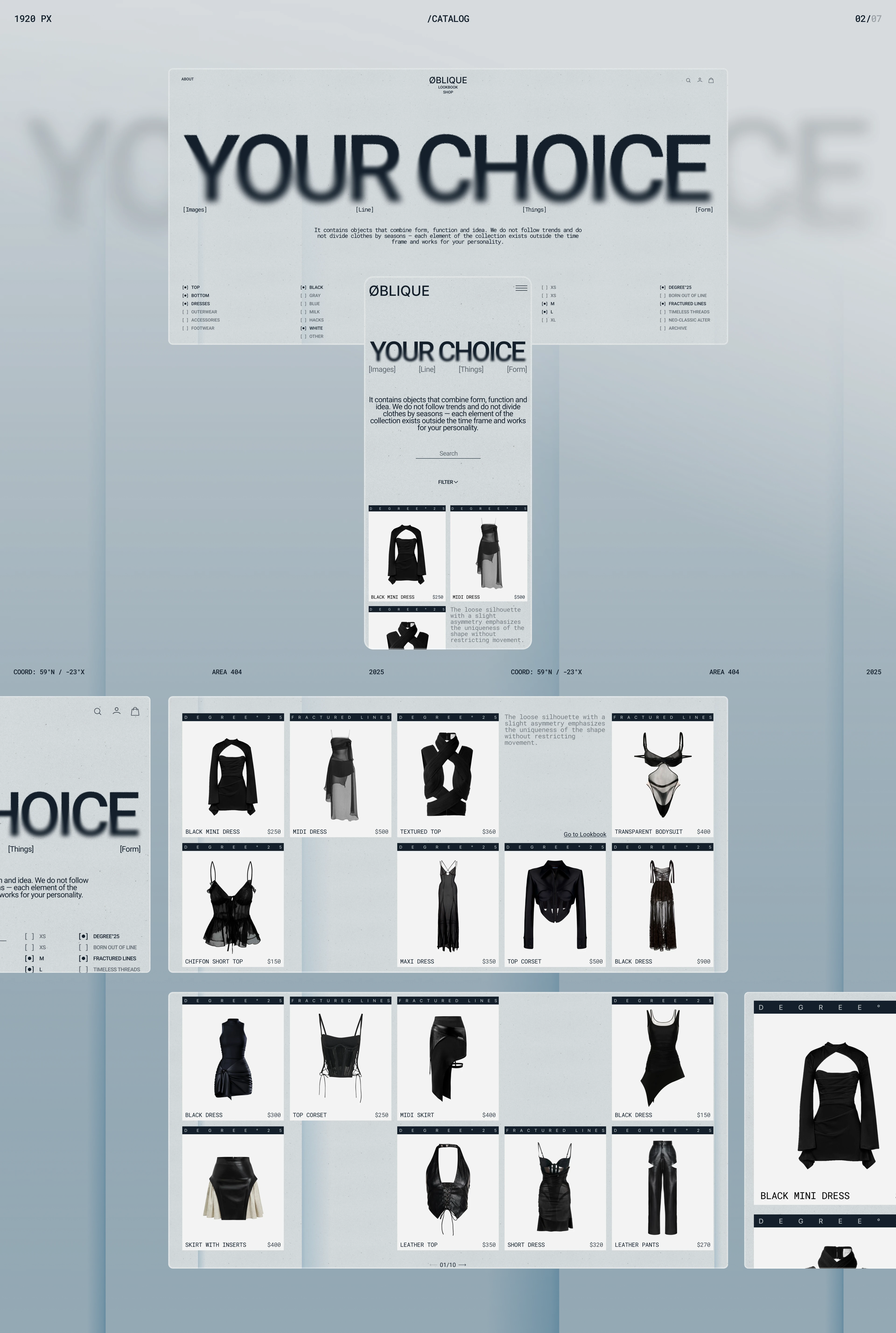 ØBLIQUE | E-commerce — Изображение №5 — Интерфейсы на Dprofile
