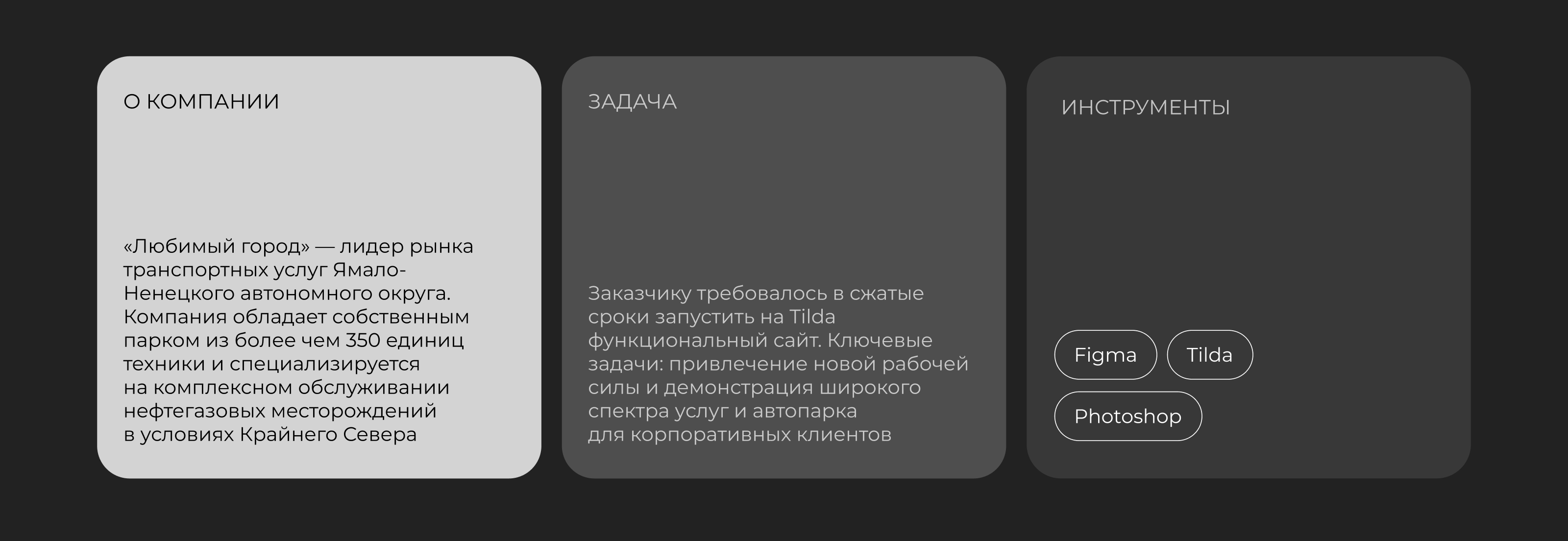 Любимый город | Спецтехника в ЯНАО | Сайт на Tilda — Изображение №2 — Интерфейсы на Dprofile