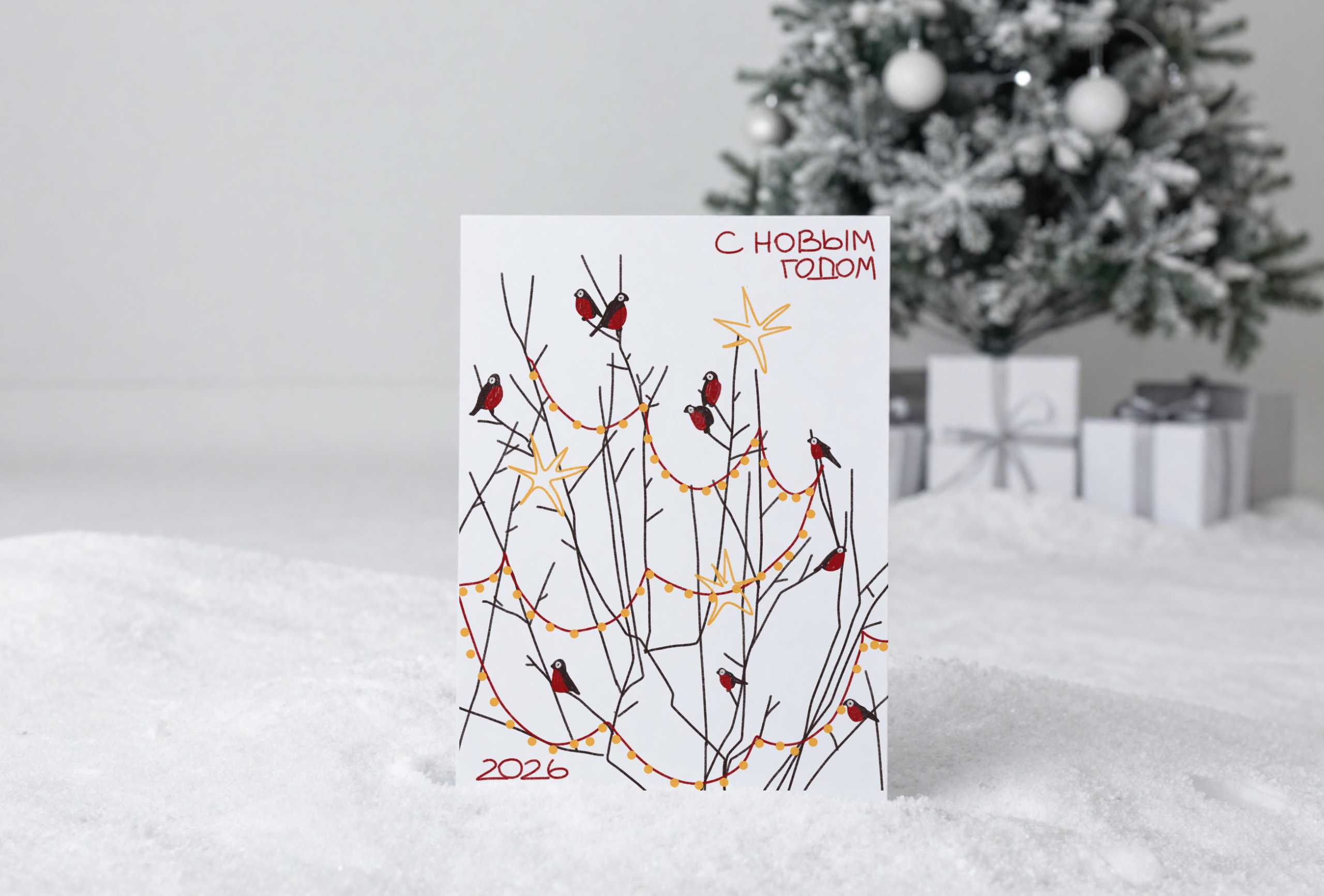 Новогодние открытки 2026 — Изображение №25 — Иллюстрация, Графика на Dprofile
