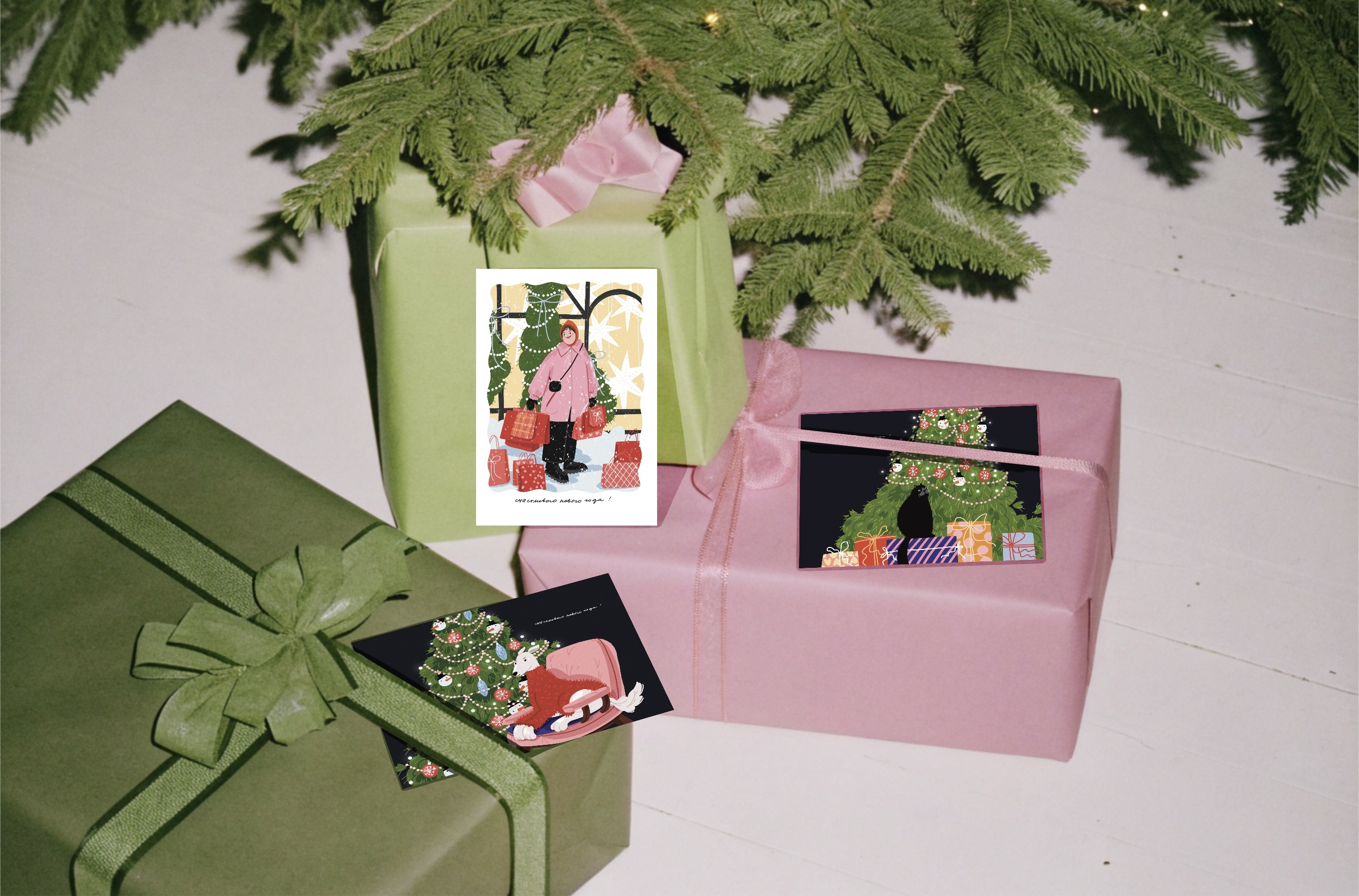 Серия новогодних открыток — Изображение №4 — Иллюстрация, Графика на Dprofile