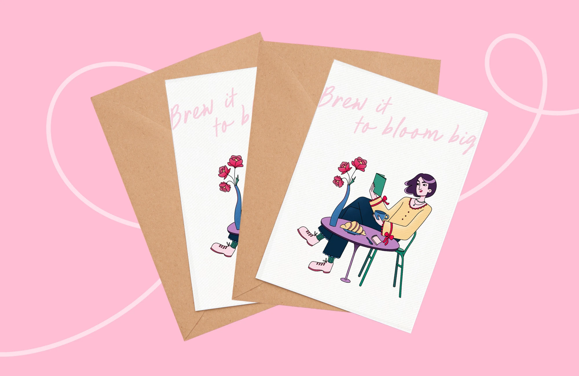 Кофе и цветы: иллюстрация и персонаж — Изображение №4 — Иллюстрация на Dprofile