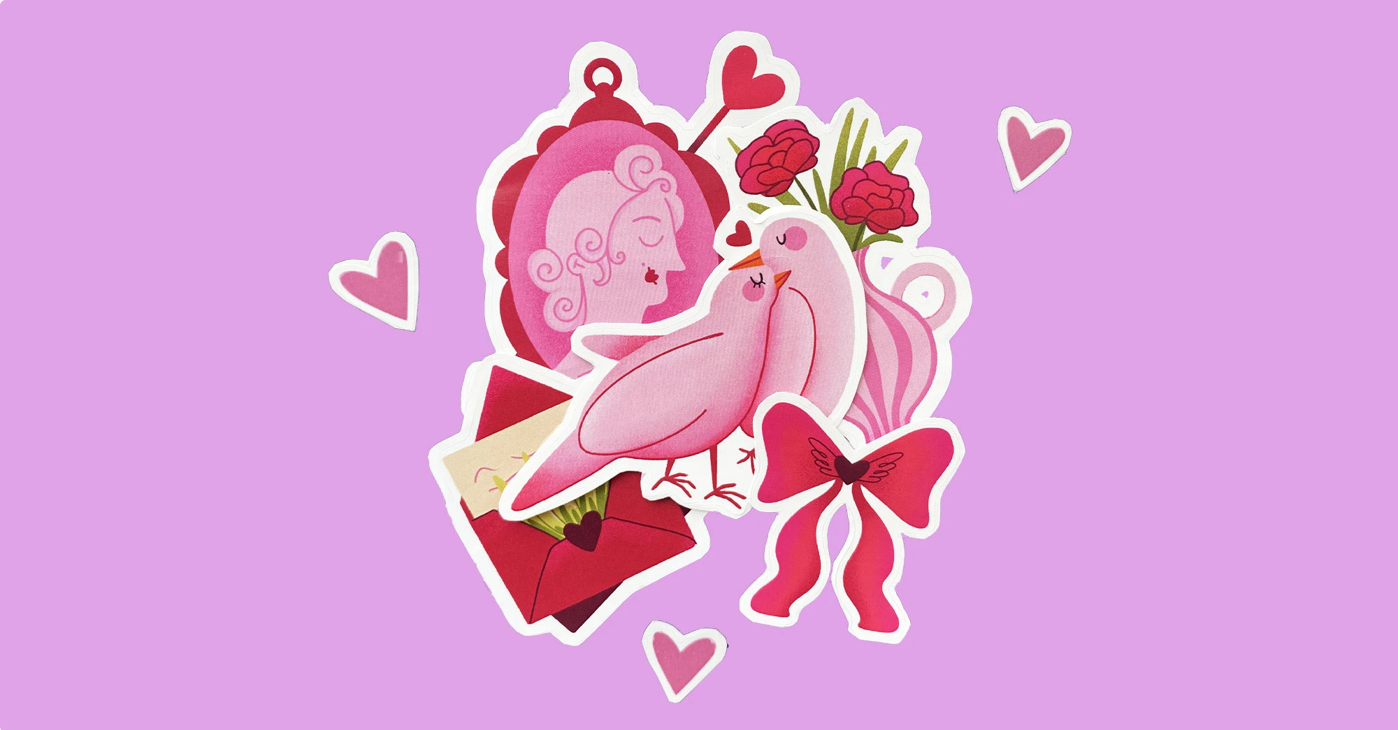 ДЕНЬ СВЯТОГО ВАЛЕНТИНА: стикеры и иллюстрация — Изображение №2 — Иллюстрация на Dprofile