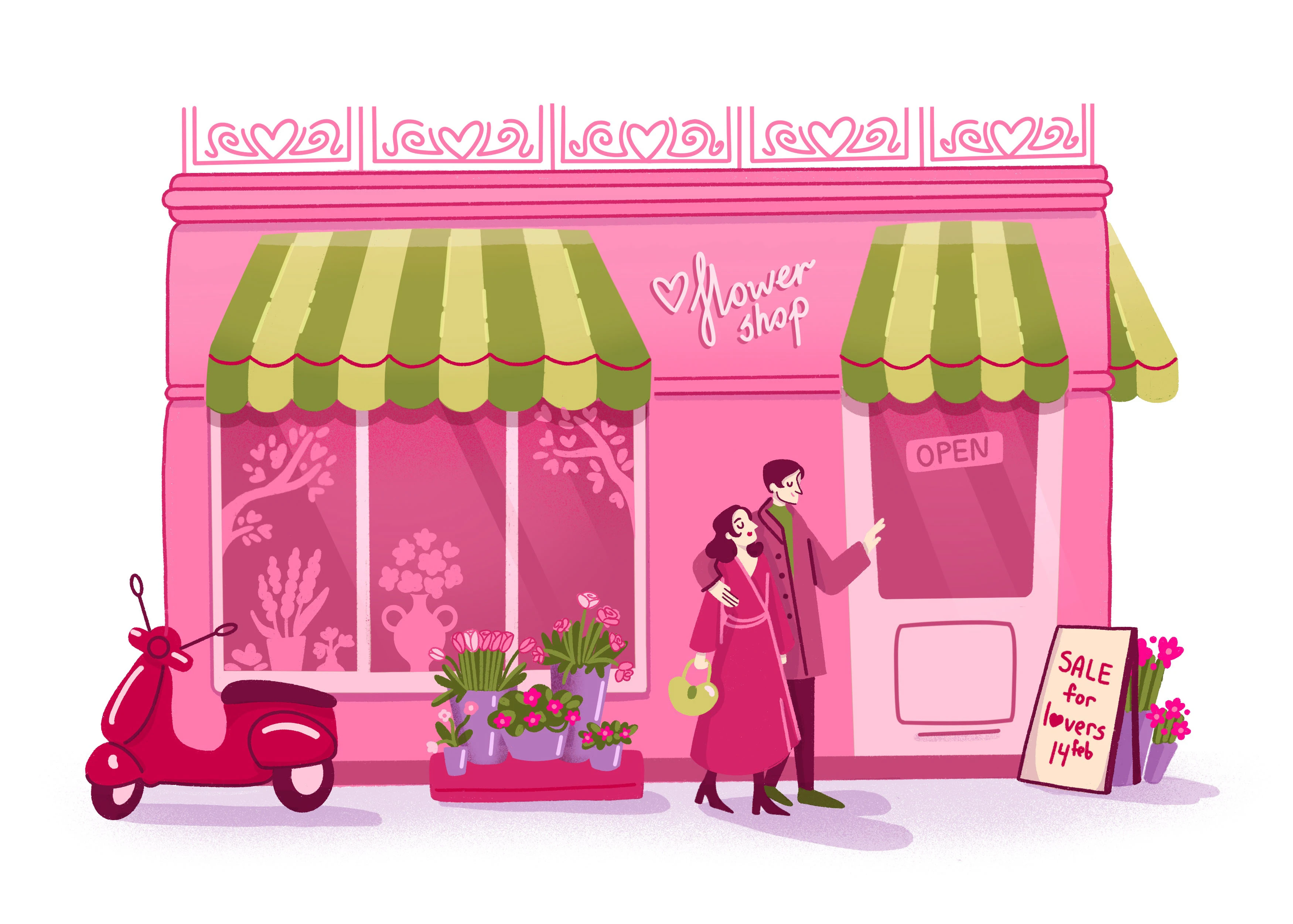 ДЕНЬ СВЯТОГО ВАЛЕНТИНА: стикеры и иллюстрация — Изображение №5 — Иллюстрация на Dprofile