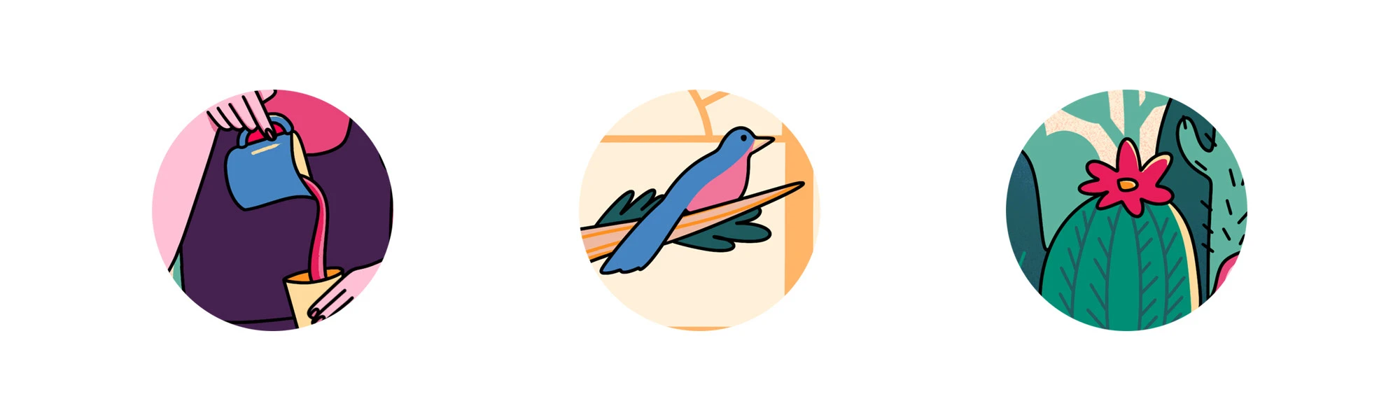 Кофе и цветы: иллюстрация и персонаж — Изображение №3 — Иллюстрация на Dprofile