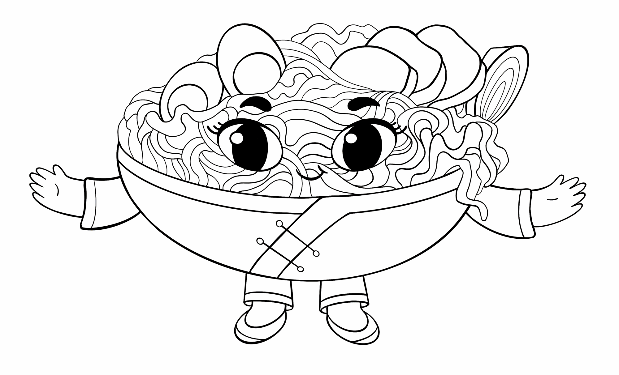 Бренд-персонаж Лапшичка. Маскот для корейского кафе — Изображение №4 — Брендинг, Иллюстрация на Dprofile