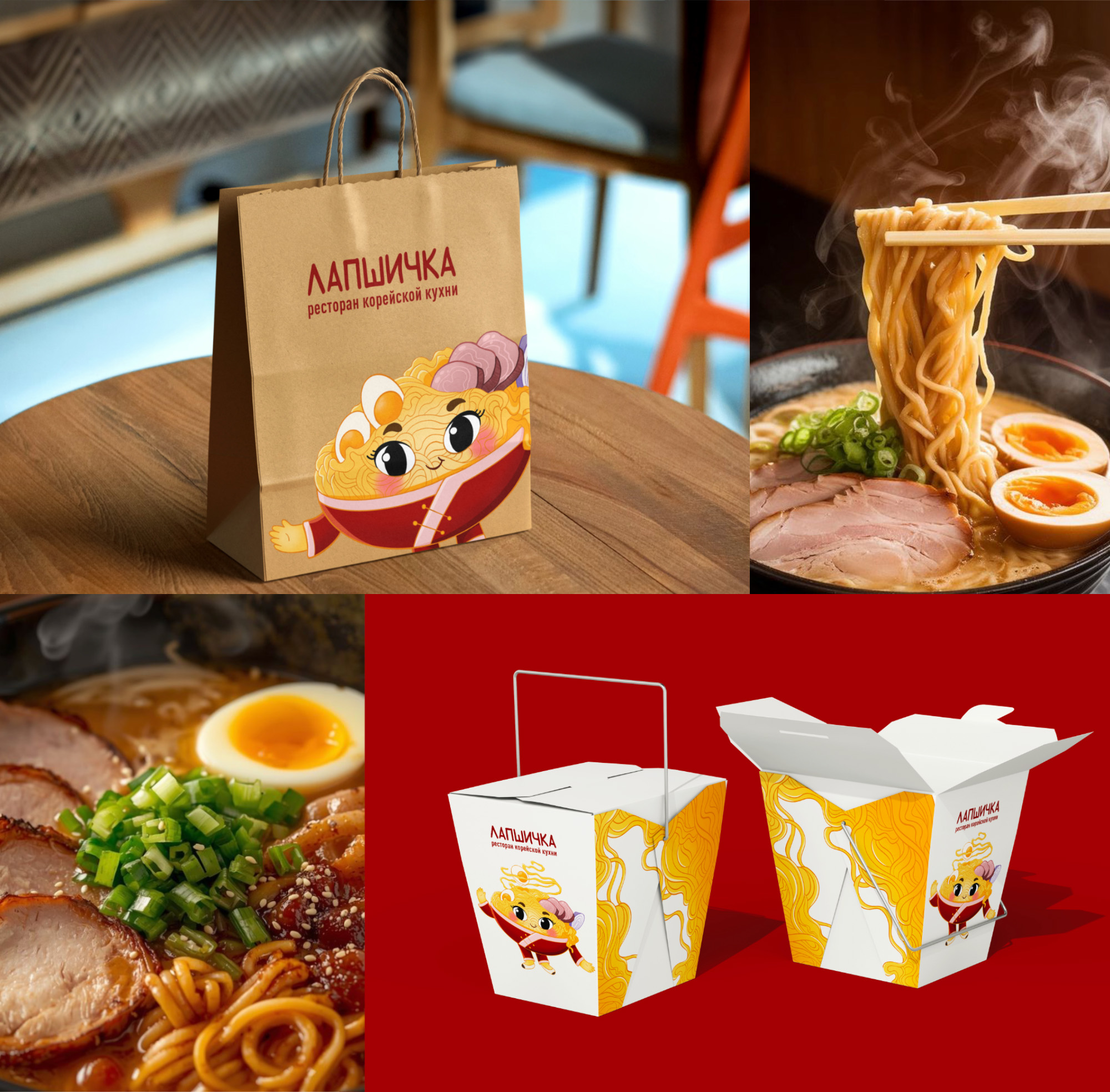 Бренд-персонаж Лапшичка. Маскот для корейского кафе — Изображение №5 — Брендинг, Иллюстрация на Dprofile
